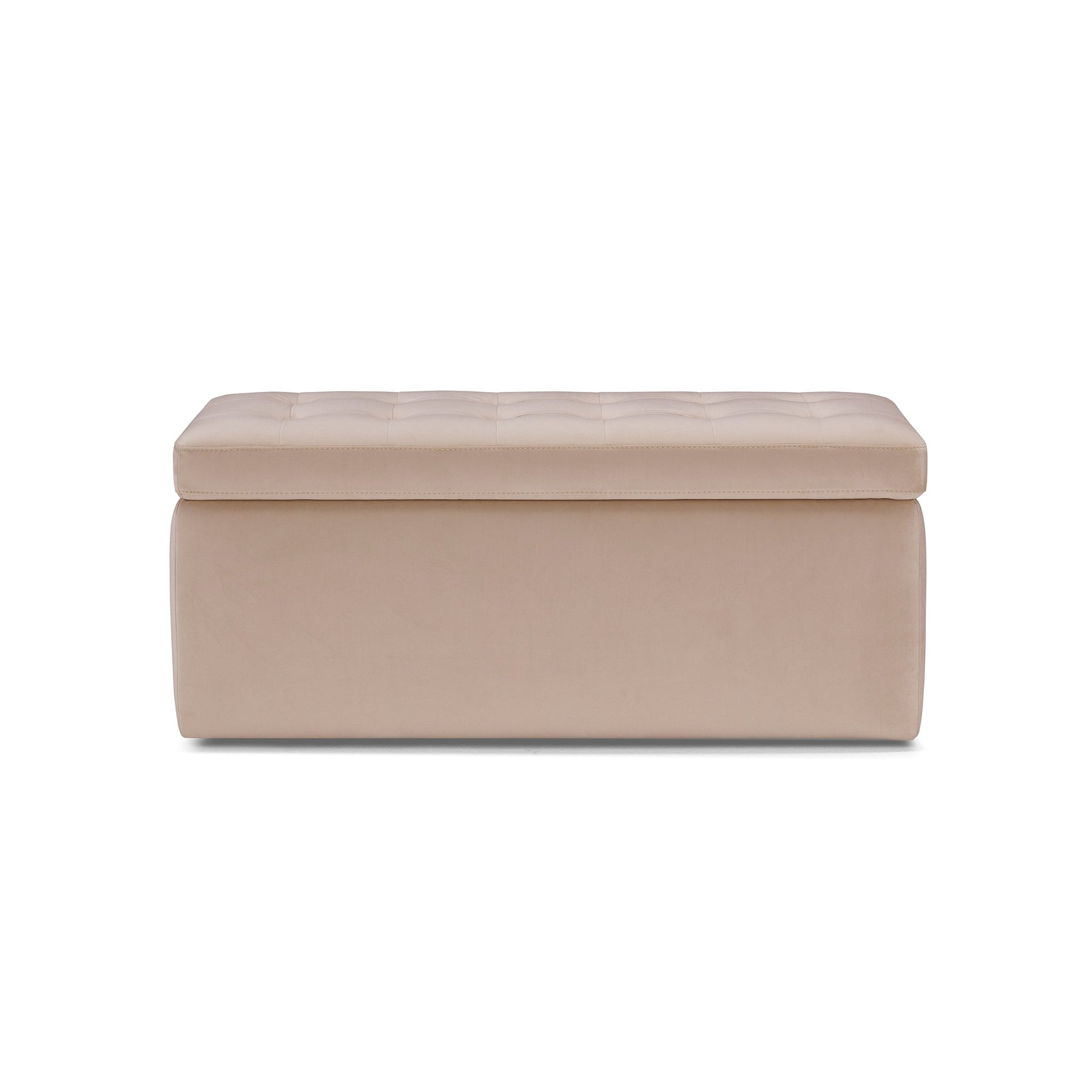 Panca Contenitore Made in Italy Trapuntata in Velluto Camel modello VALSURA