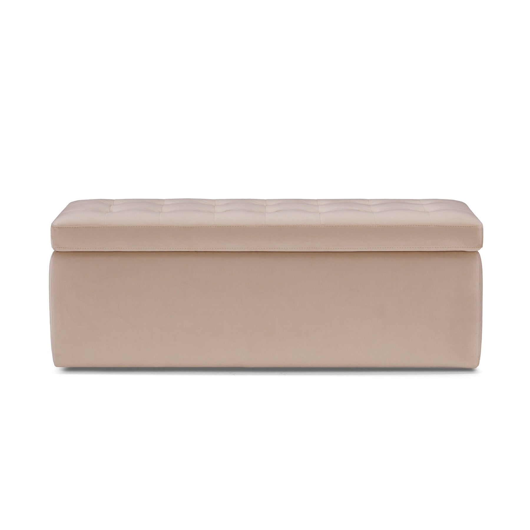 Panca Contenitore Made in Italy Trapuntata in Velluto Camel modello VALSURA