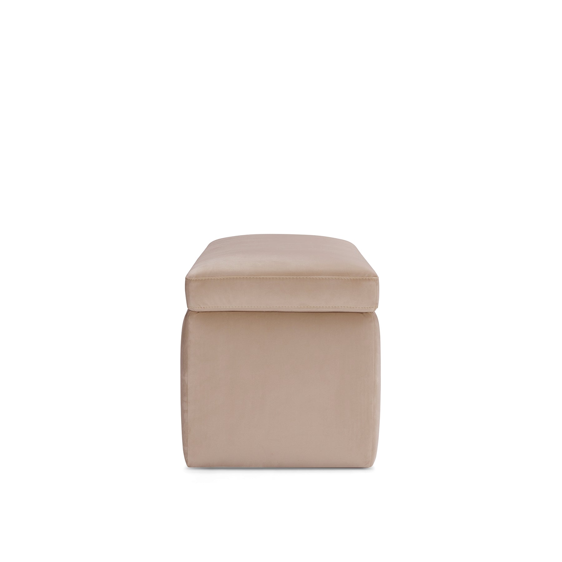 Panca Contenitore Made in Italy in Velluto Camel - VIANA