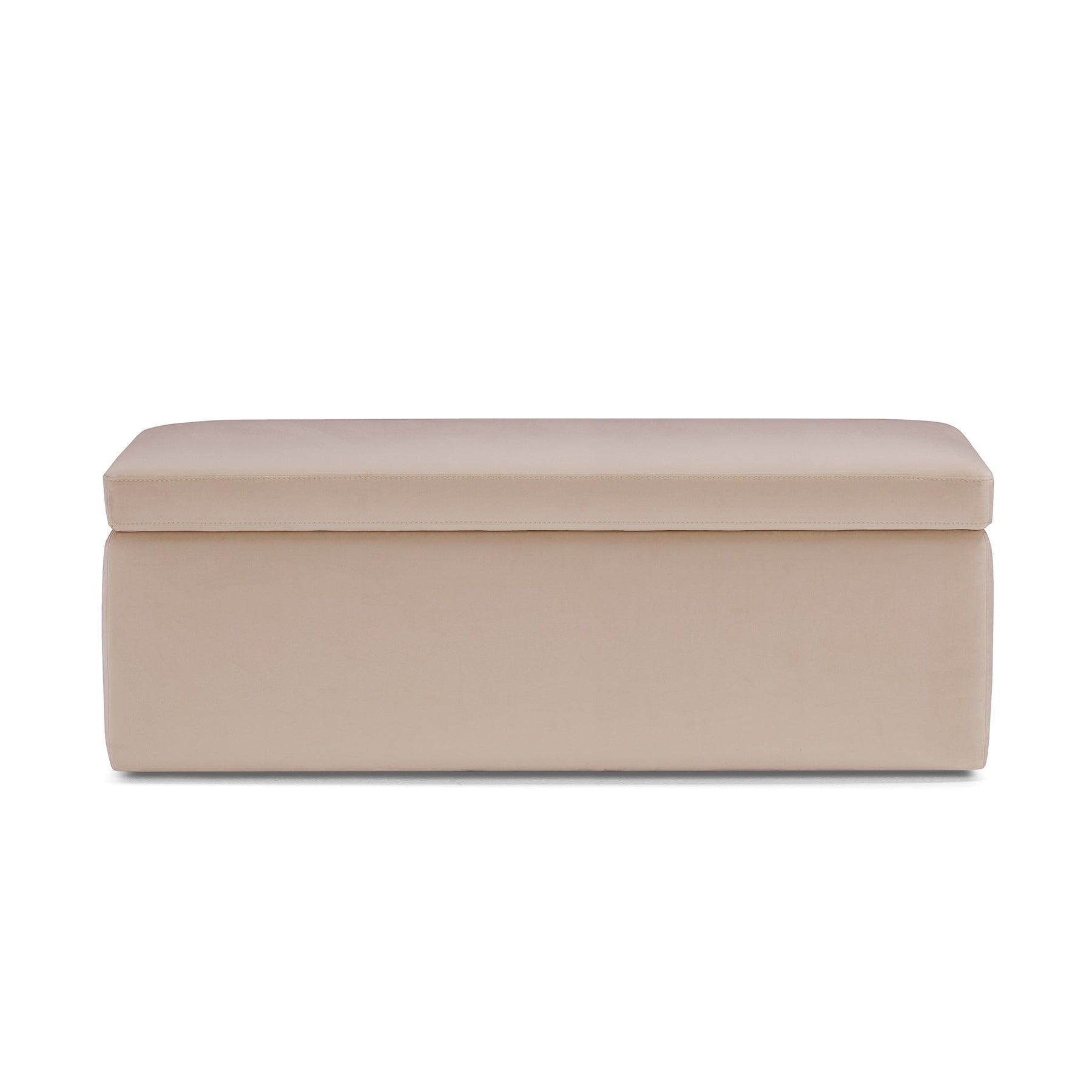 Panca Contenitore Made in Italy in Velluto Camel - VIANA