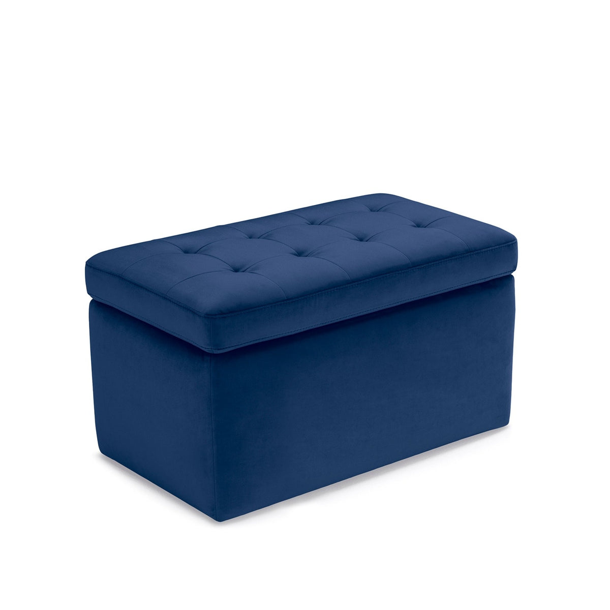 Panca Contenitore Made in Italy Trapuntata in Velluto Blu modello VALSURA