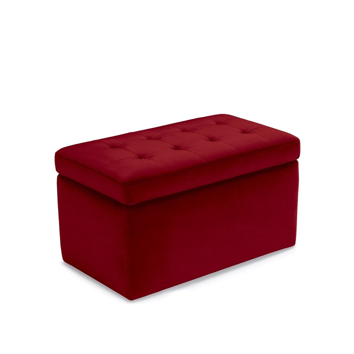 Panca Contenitore Made in Italy Trapuntata in Velluto Bordeaux modello VALSURA