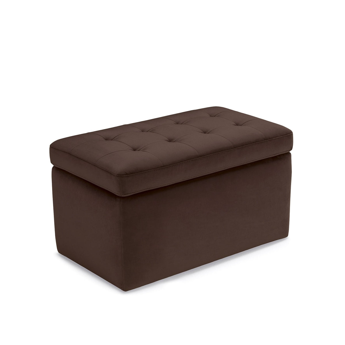 Panca Contenitore Made in Italy Trapuntata in Velluto Marrone modello VALSURA