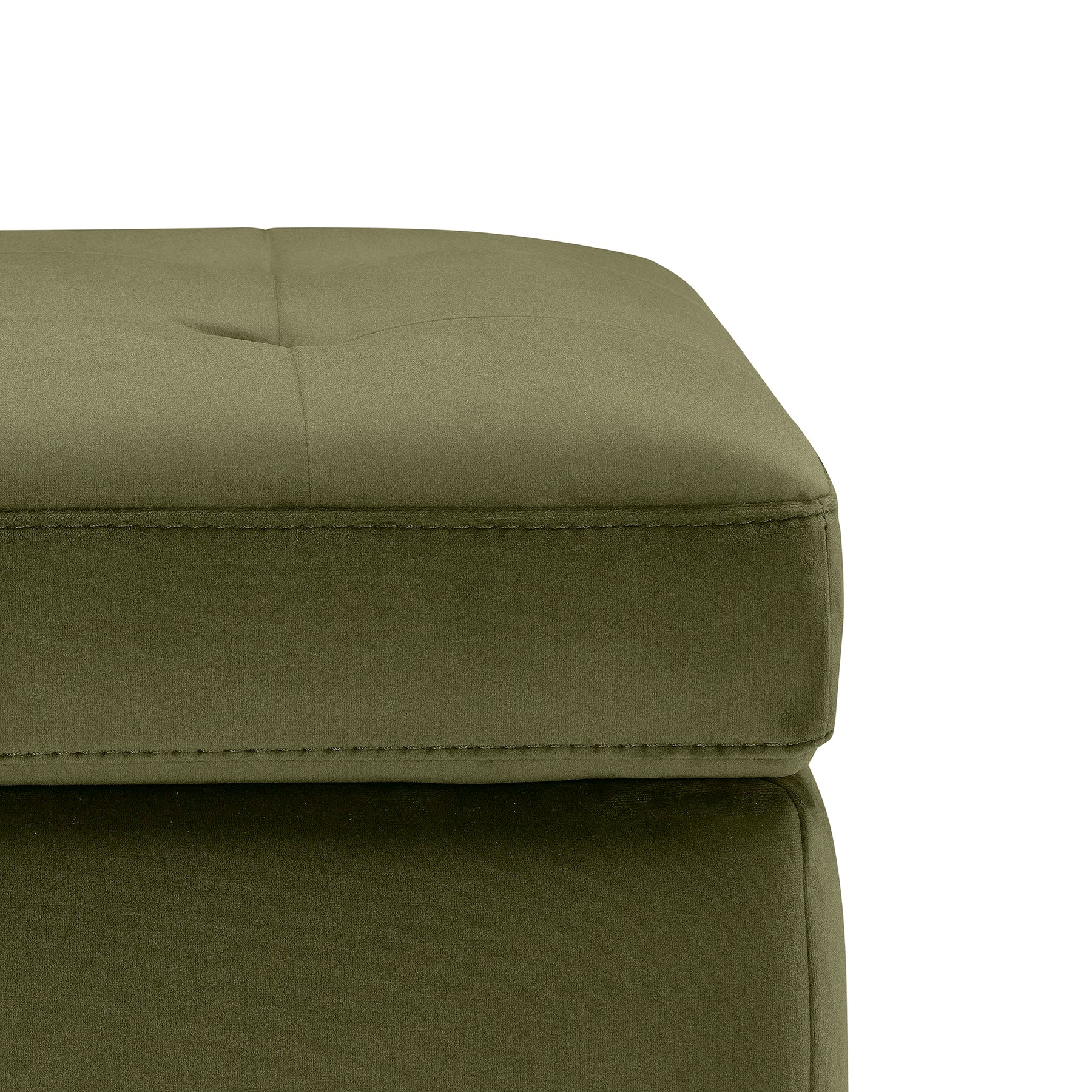 Panca Contenitore Made in Italy Trapuntata in Velluto Verde - CARAMAGNA 110x45 cm