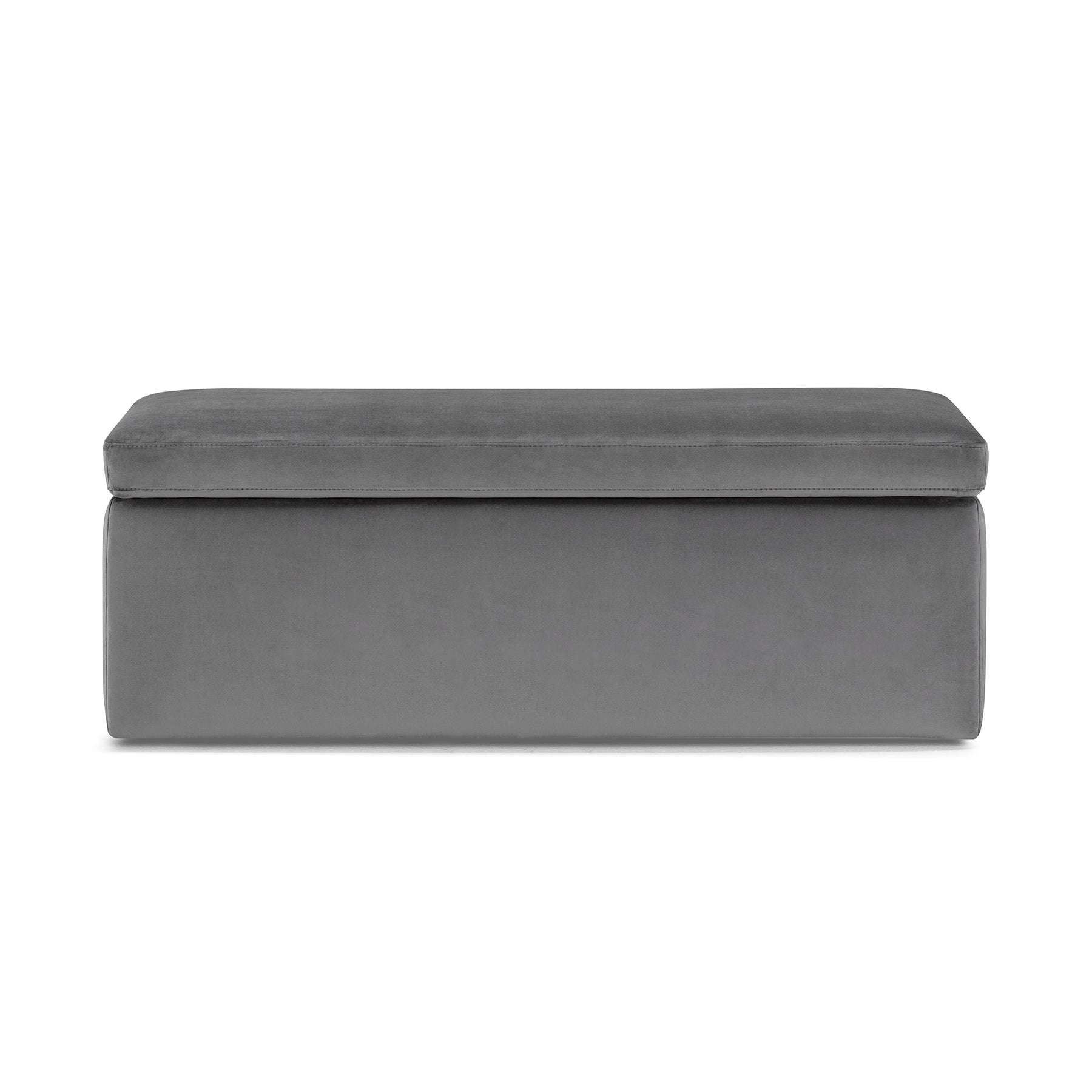 Panca Contenitore Made in Italy in Velluto Grigio - VIANA