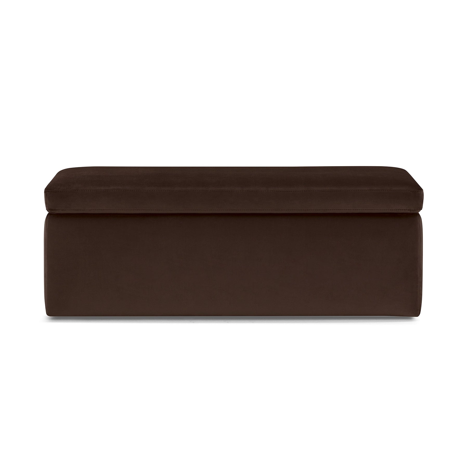 Panca Contenitore Made in Italy in Velluto Marrone - VIANA