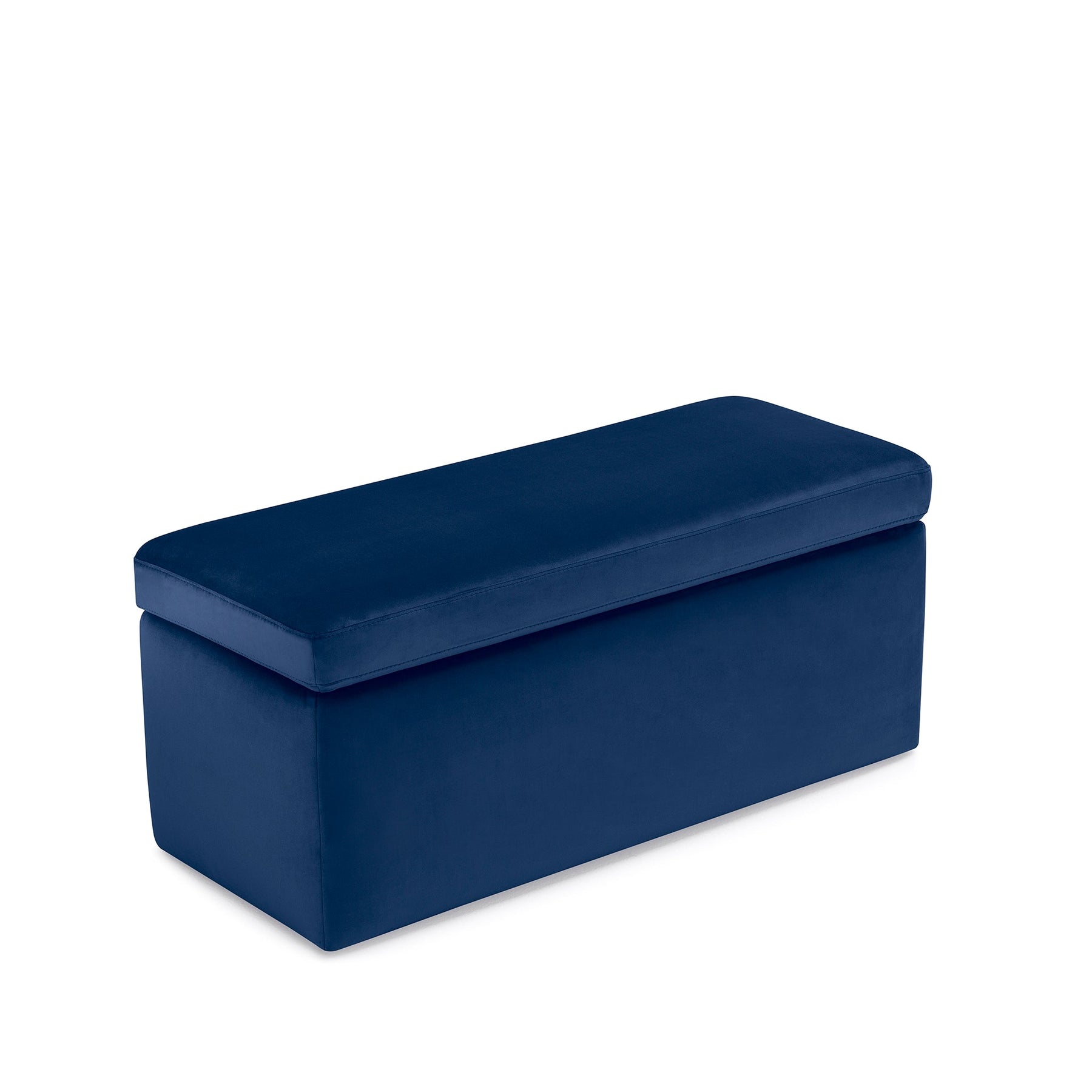 Panca Contenitore Made in Italy in Velluto Blu - VIANA