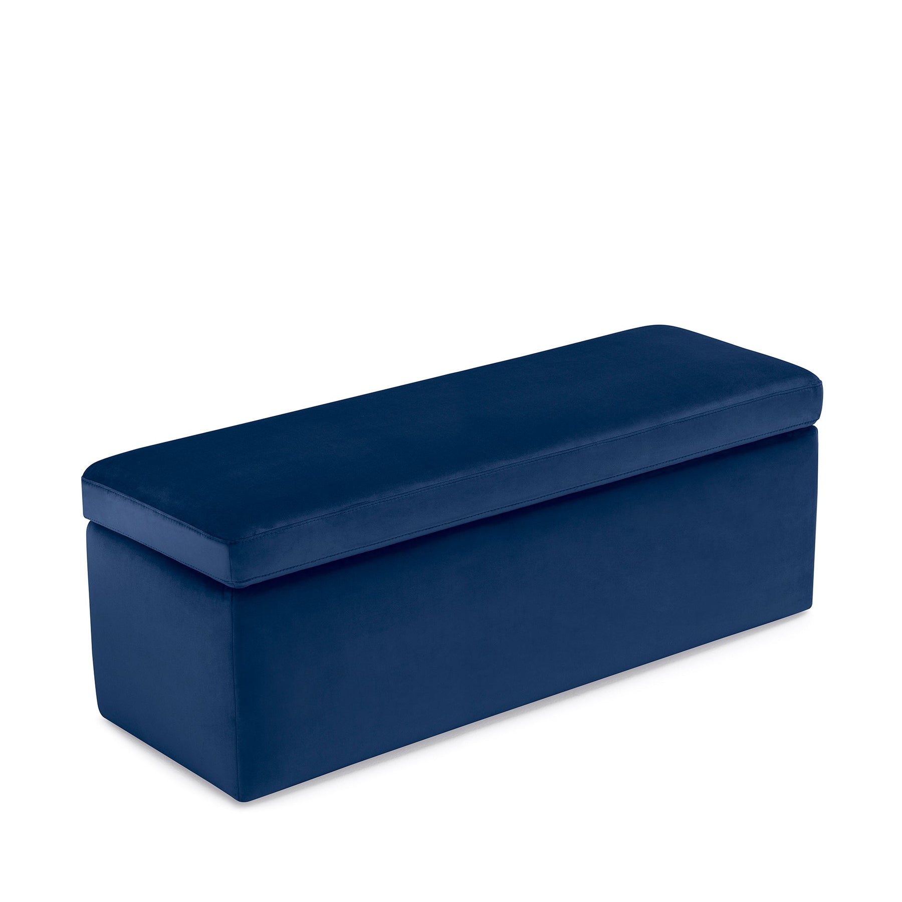 Panca Contenitore Made in Italy in Velluto Blu - VIANA