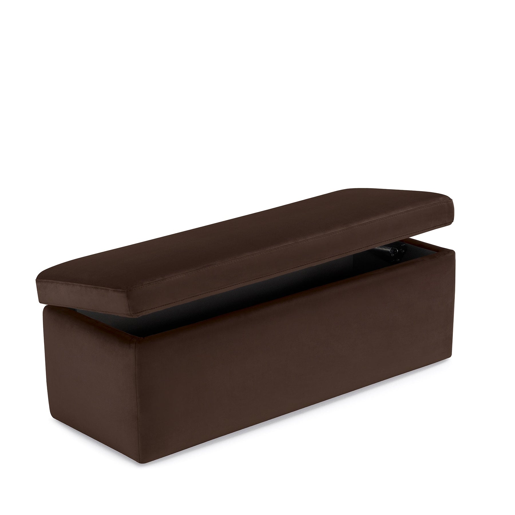 Panca Contenitore Made in Italy in Velluto Marrone - VIANA