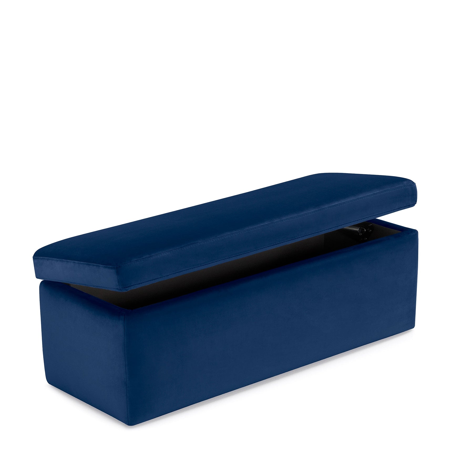 Panca Contenitore Made in Italy in Velluto Blu - VIANA