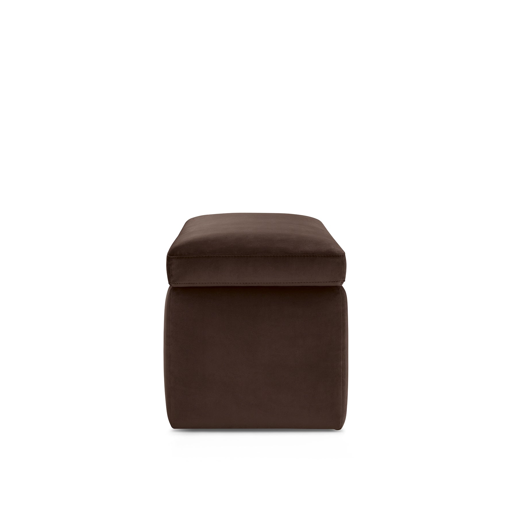 Panca Contenitore Made in Italy in Velluto Marrone - VIANA