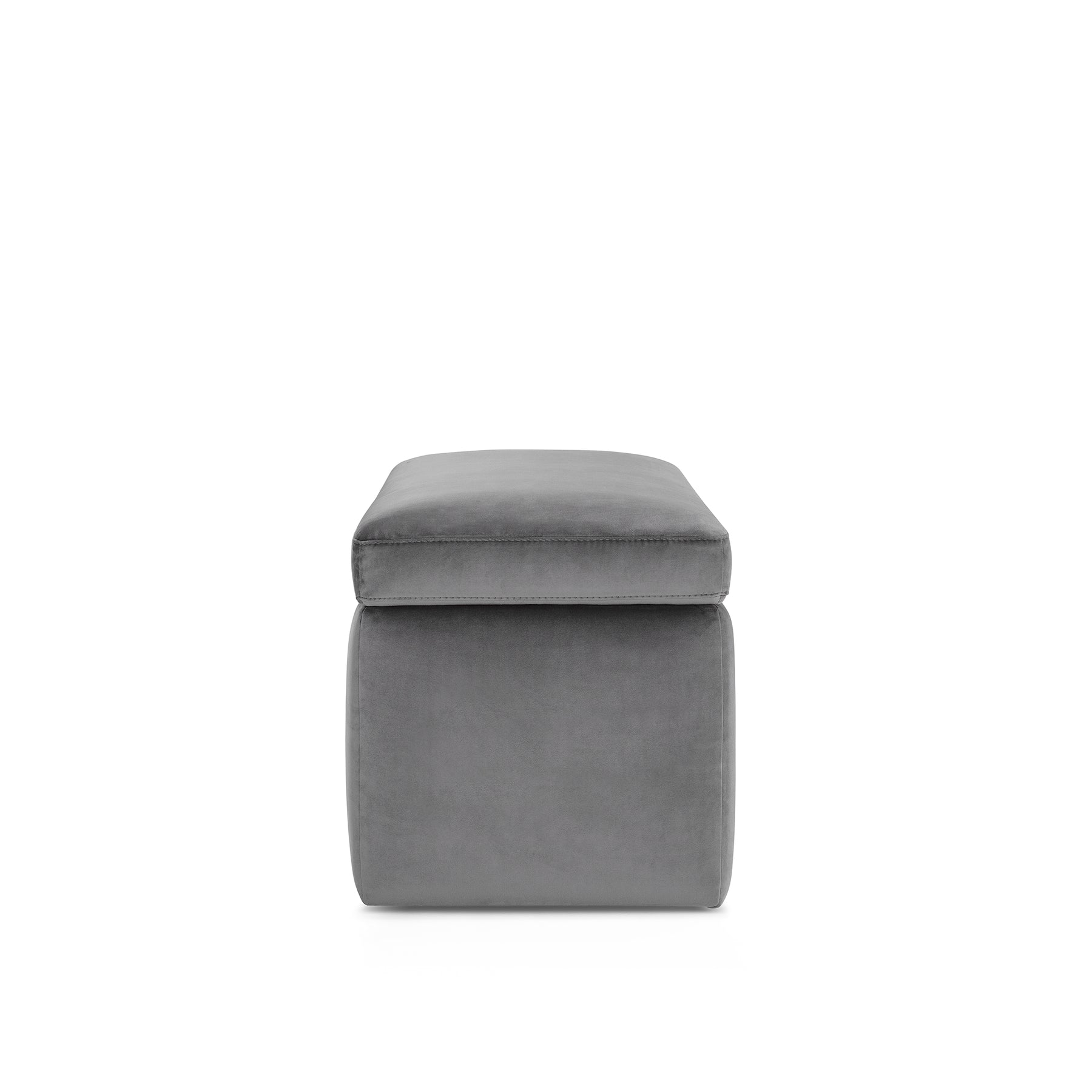 Panca Contenitore Made in Italy in Velluto Grigio - VIANA