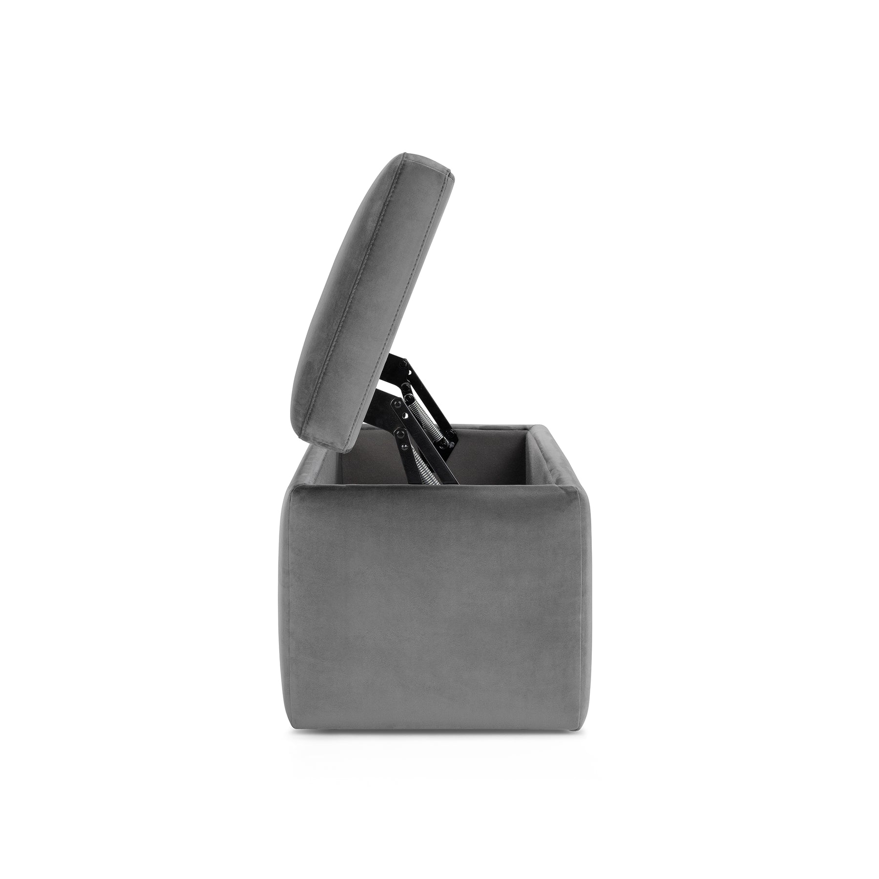 Panca Contenitore Made in Italy in Velluto Grigio - VIANA
