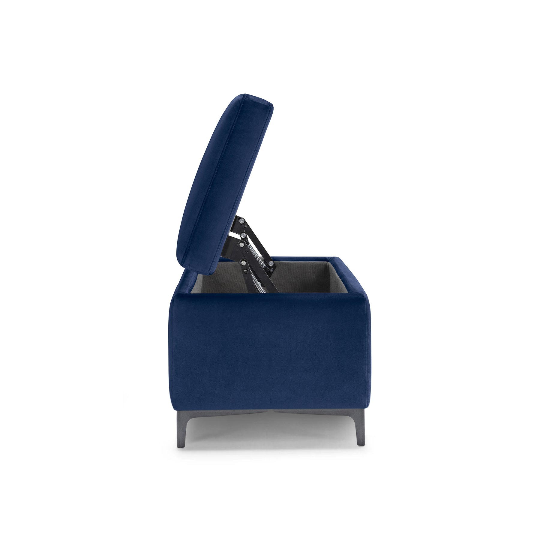 Panca Contenitore Made in Italy in Velluto Blu - AVIGLIANA 110x50 cm