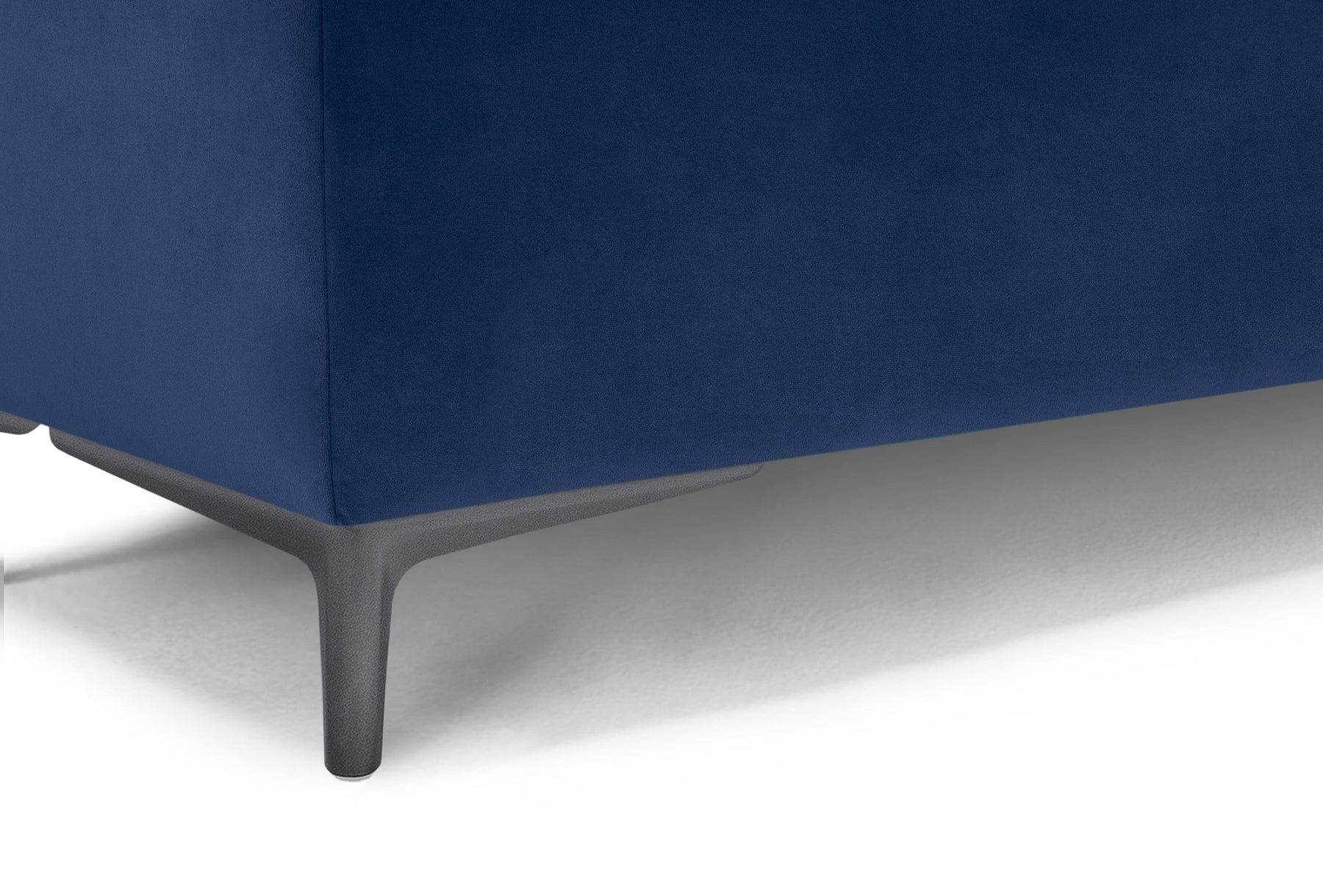 Panca Contenitore Made in Italy Trapuntata in Velluto Blu - CORBARA 110x50 cm