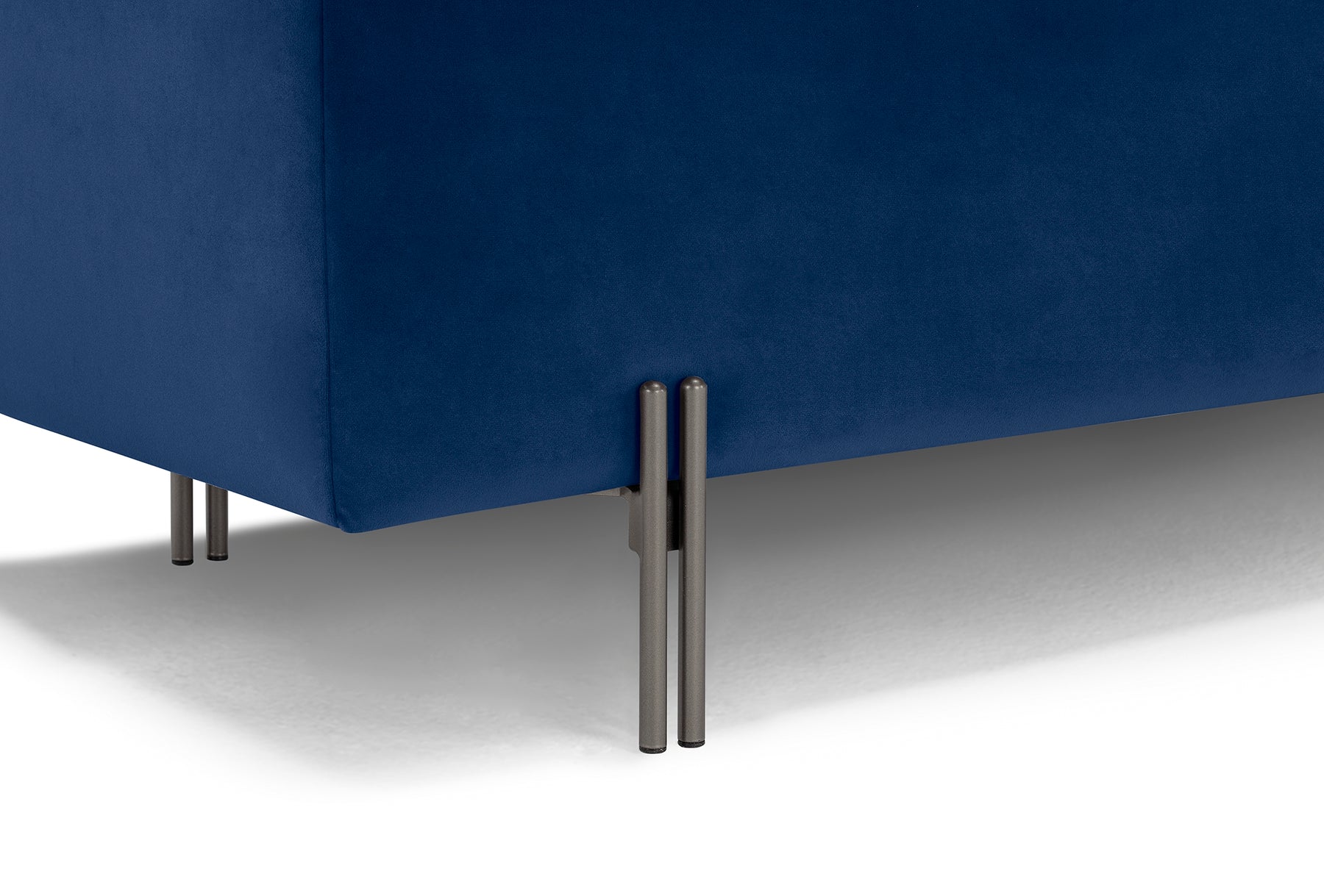 Panca Contenitore Made in Italy in Velluto Blu - SARDORELLA 110x45 cm