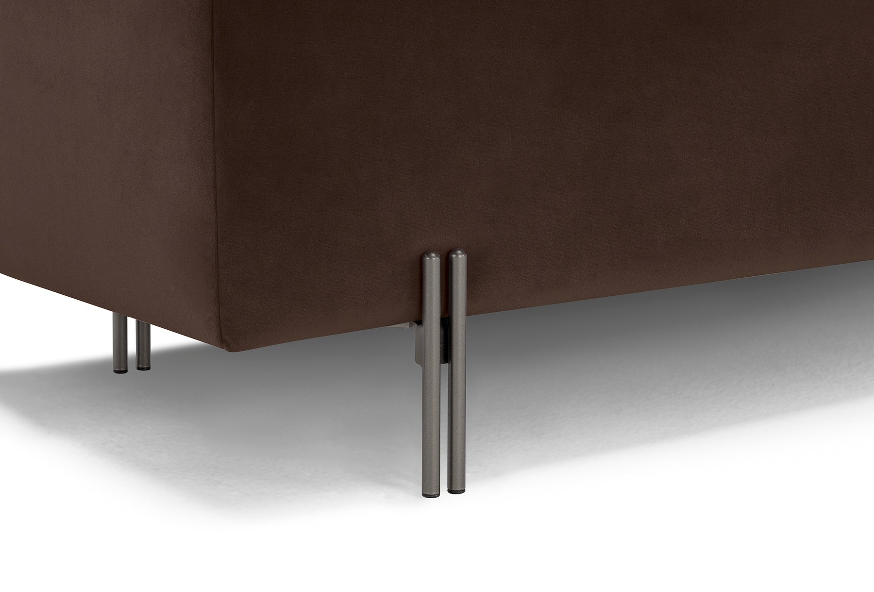 Panca Contenitore Made in Italy in Velluto Marrone - SARDORELLA 110x45 cm