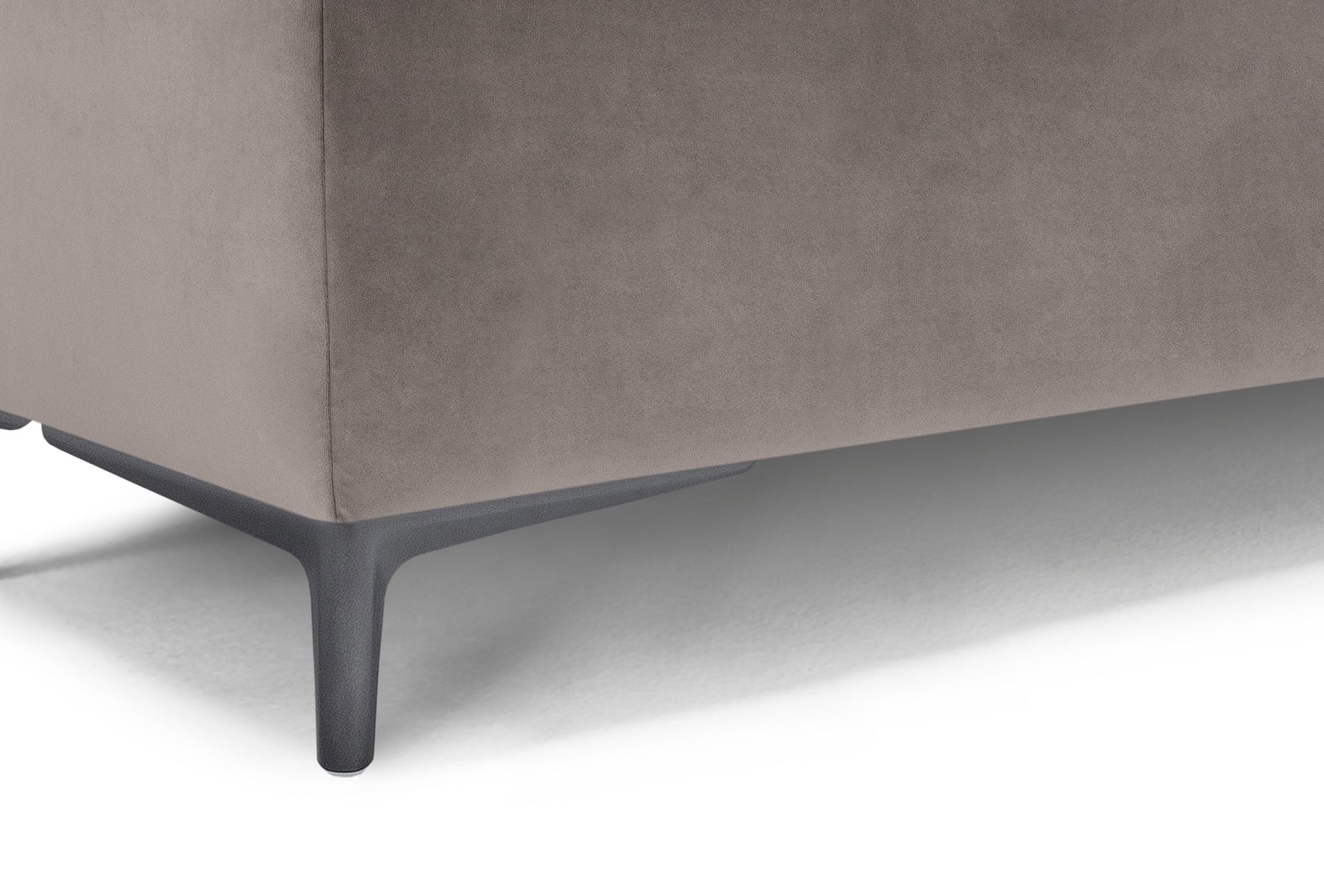 Panca Contenitore Made in Italy in Velluto Tortora - AVIGLIANA 110x50 cm