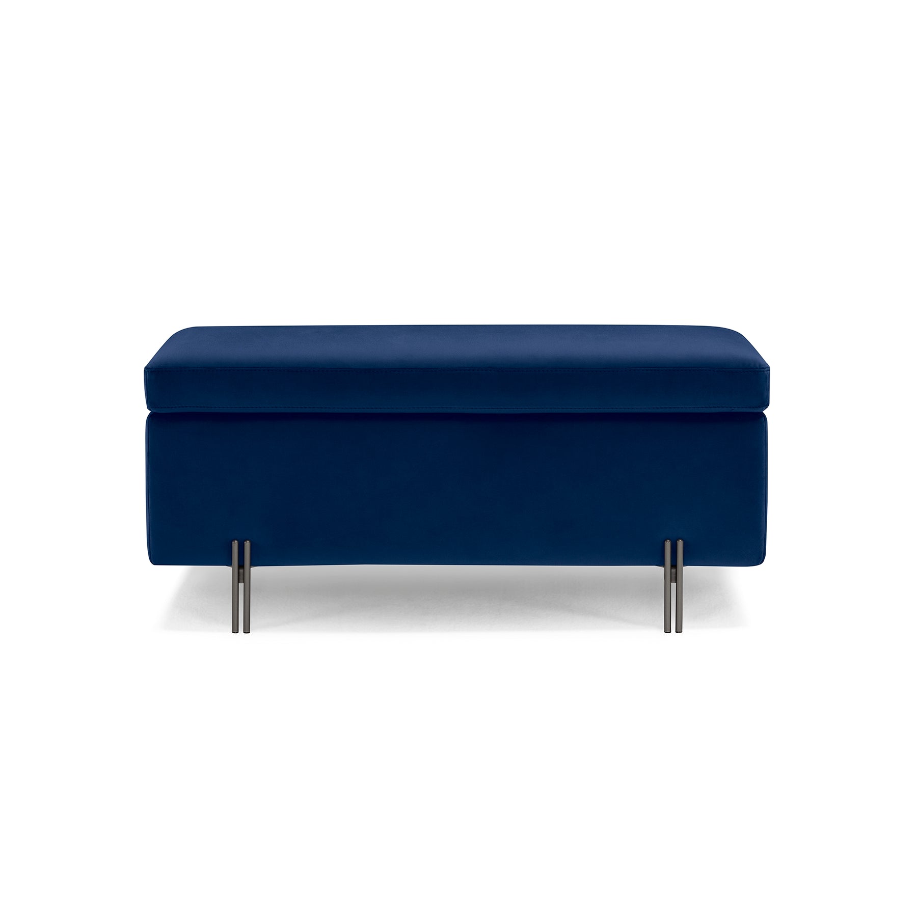 Panca Contenitore Made in Italy in Velluto Blu - SARDORELLA 110x45 cm