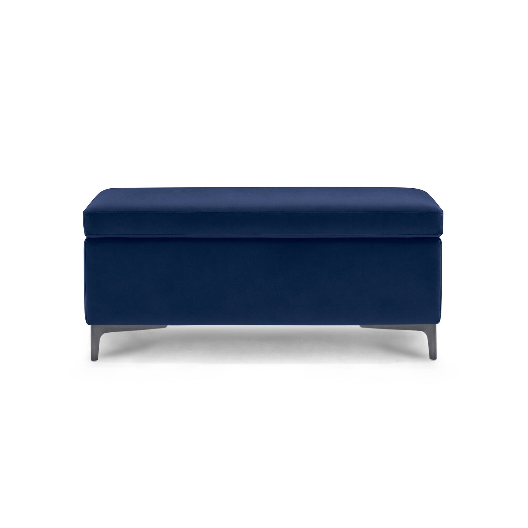 Panca Contenitore Made in Italy in Velluto Blu - AVIGLIANA 110x50 cm