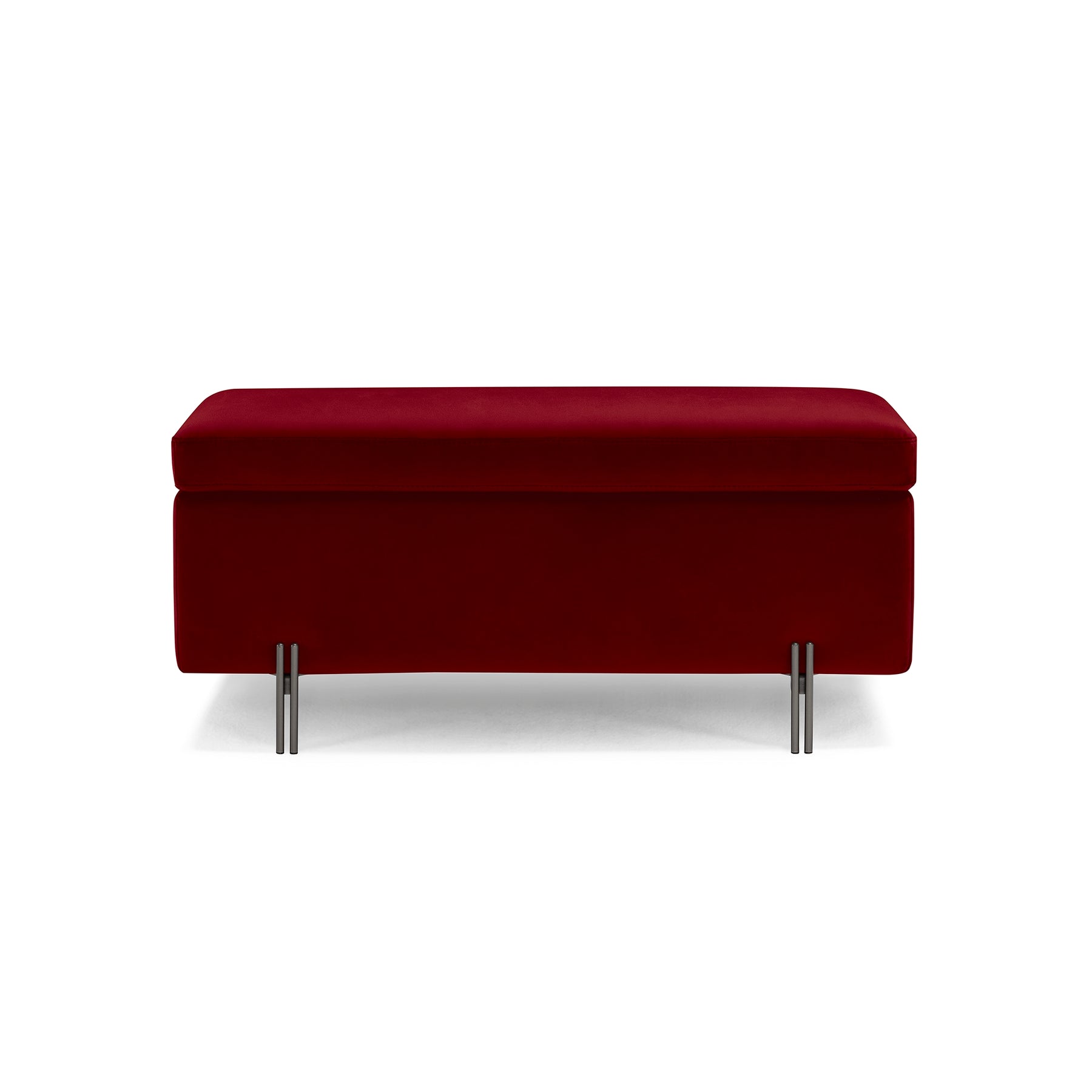 Panca Contenitore Made in Italy in Velluto Bordeaux - SARDORELLA 110x45 cm