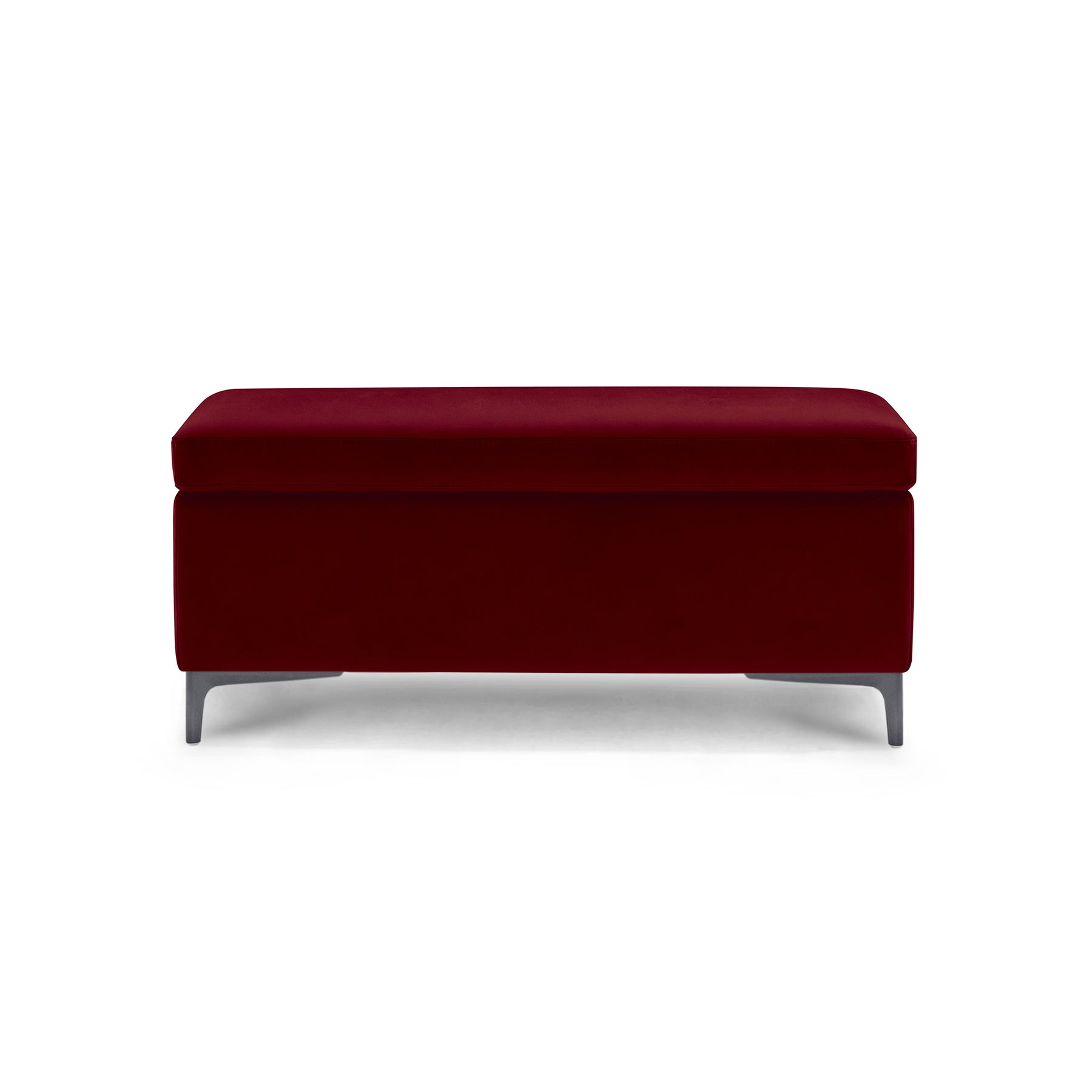 Panca Contenitore Made in Italy in Velluto Bordeaux - AVIGLIANA 110x50 cm