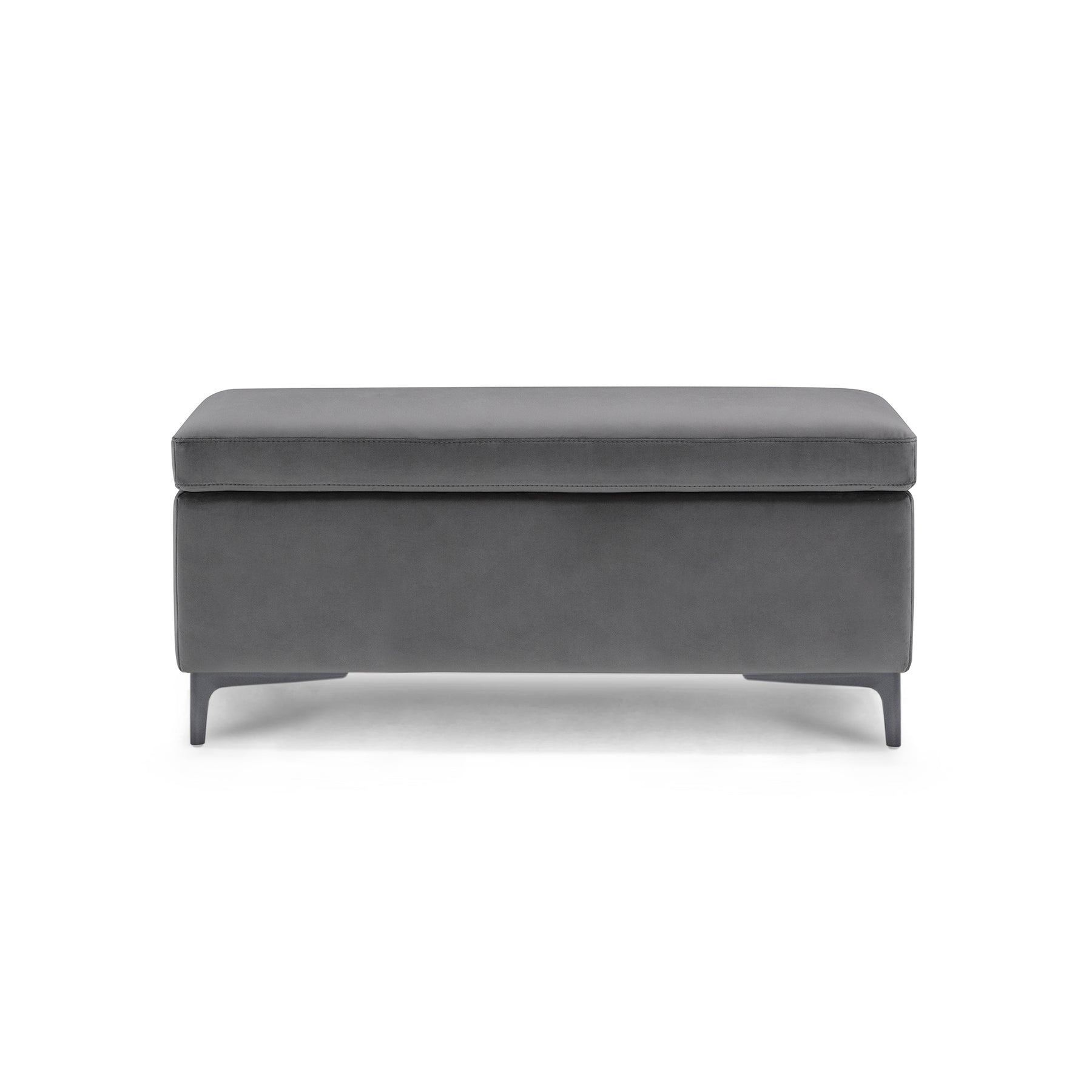 Panca Contenitore Made in Italy in Velluto Grigio - AVIGLIANA 110x50 cm