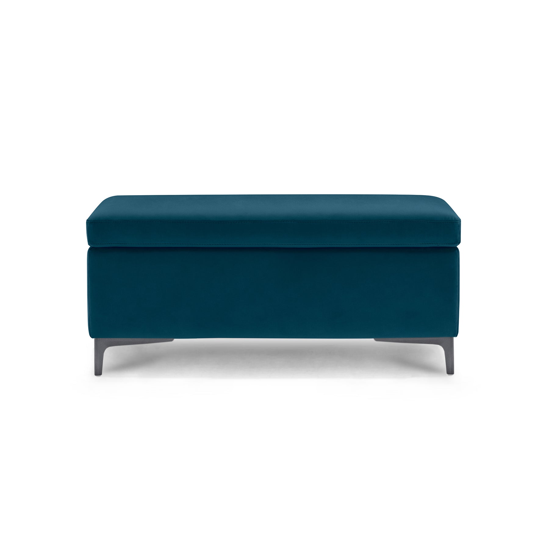 Panca Contenitore Made in Italy in Velluto Petrolio - AVIGLIANA 110x50 cm