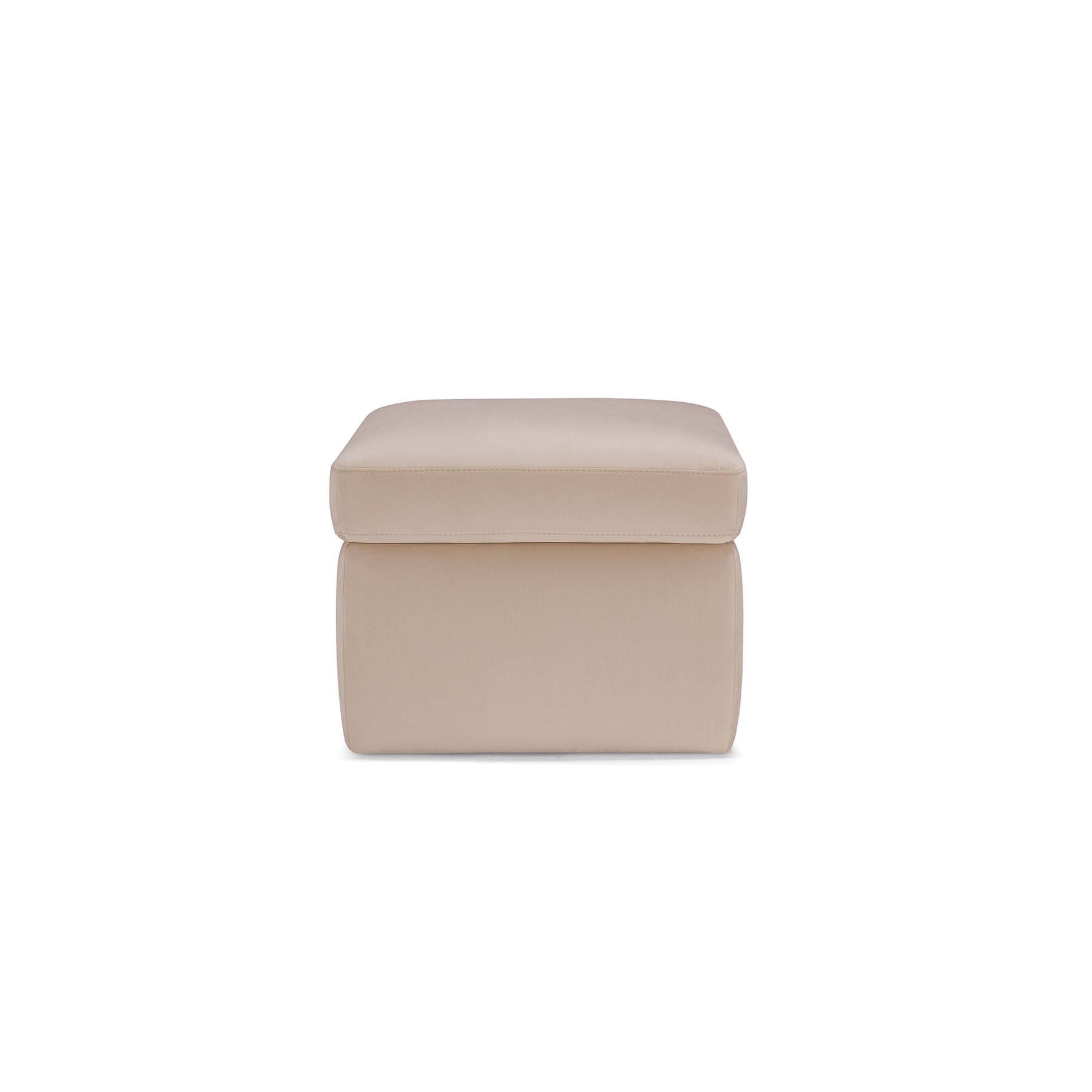 Pouf Contenitore Made in Italy in Velluto Camel - VULGANO