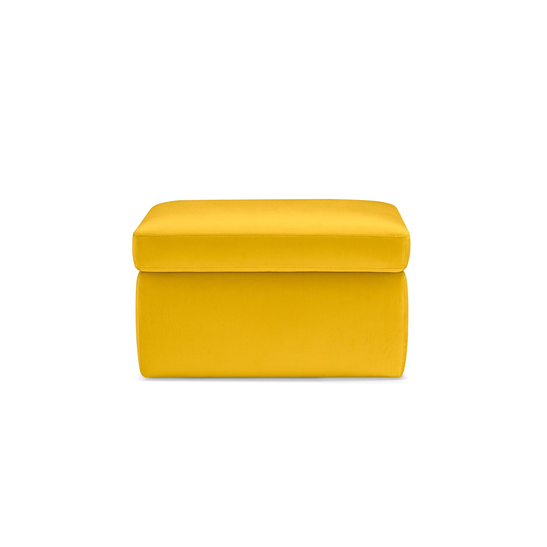 Pouf Contenitore Made in Italy in Velluto Giallo - VULGANO