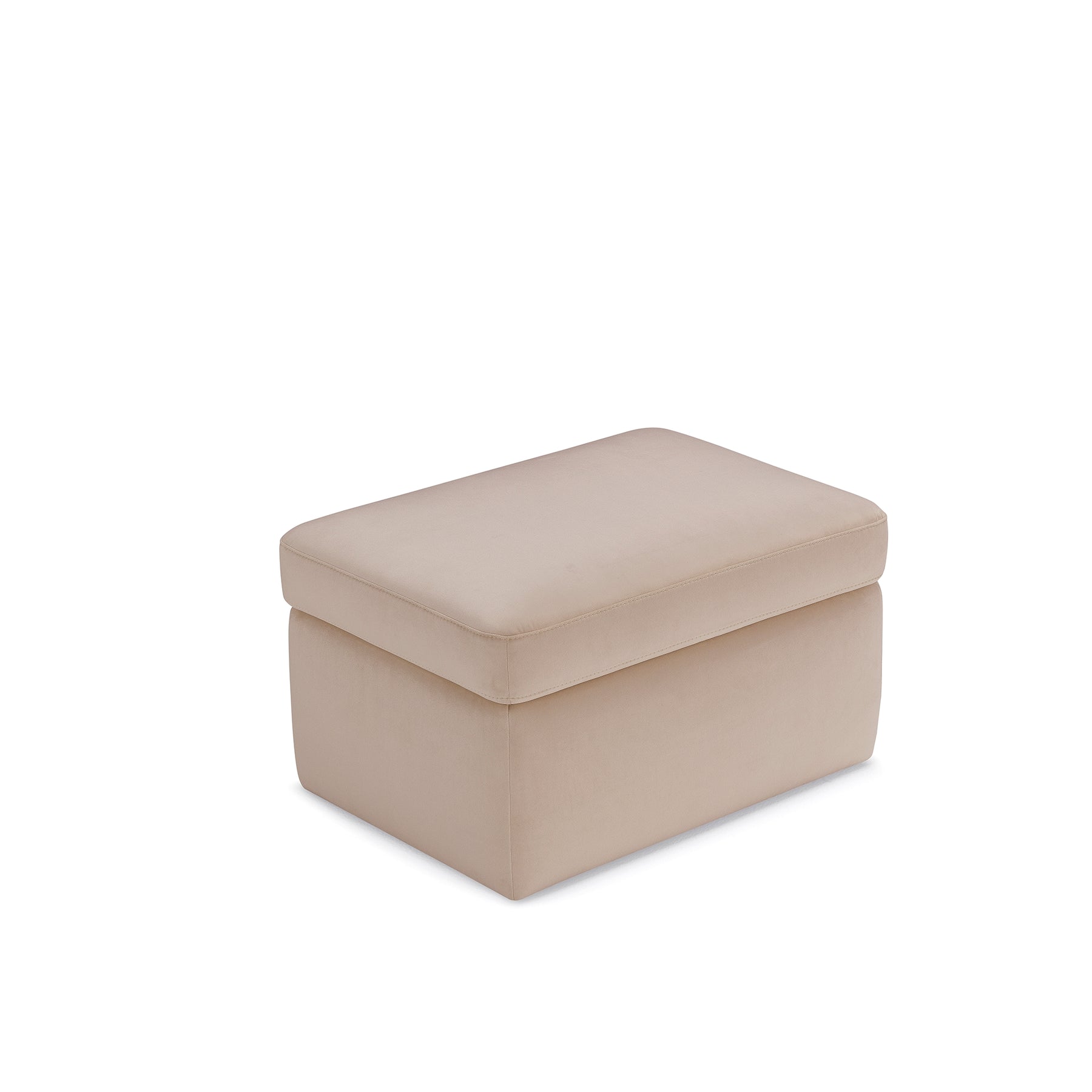 Pouf Contenitore Made in Italy in Velluto Camel - VULGANO