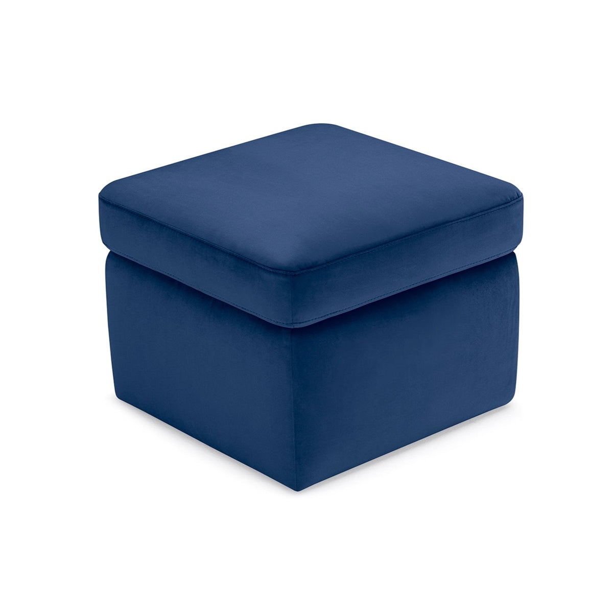 Pouf Contenitore Made in Italy in Velluto Blu - VULGANO