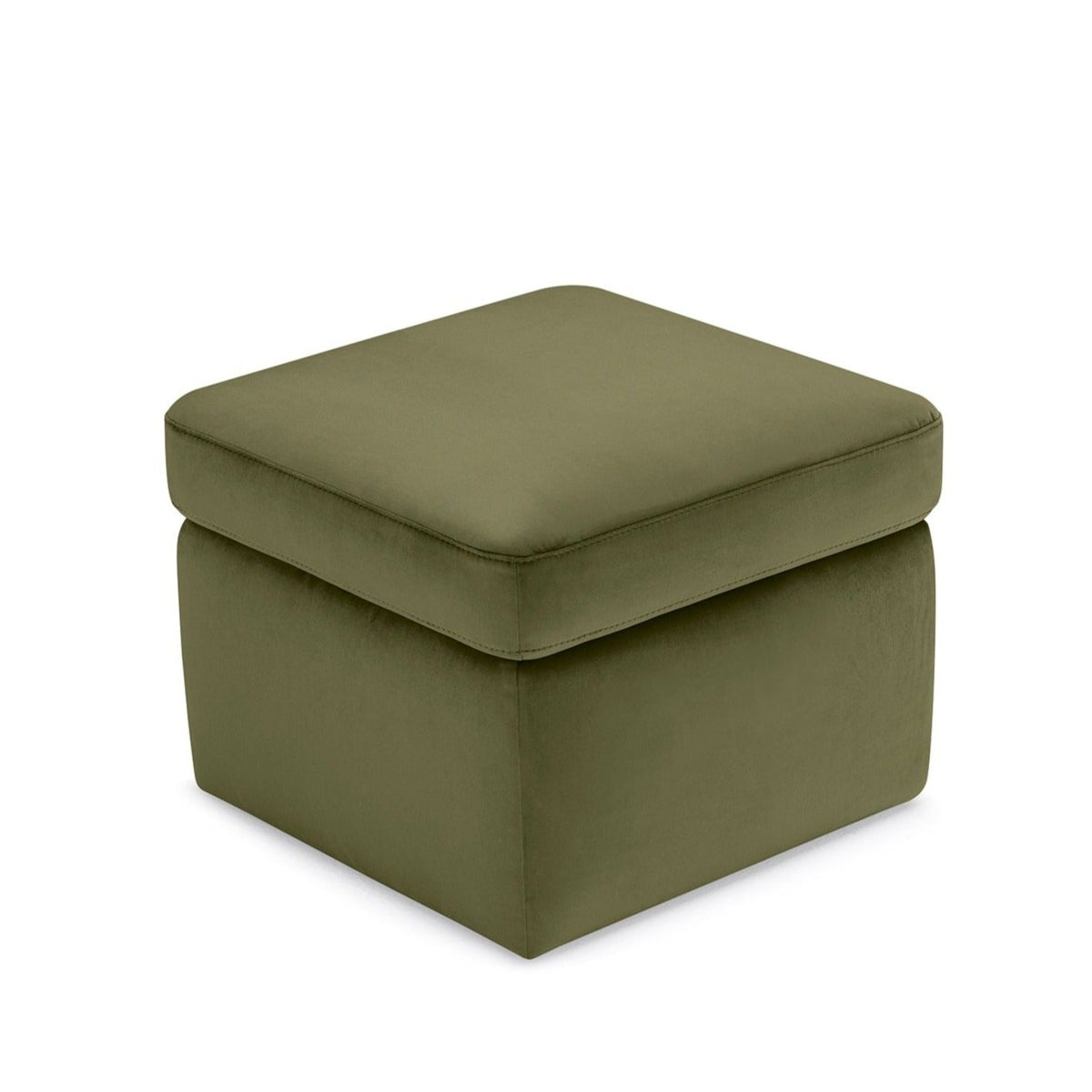 Pouf Contenitore Made in Italy in Velluto Verde modello VULGANO