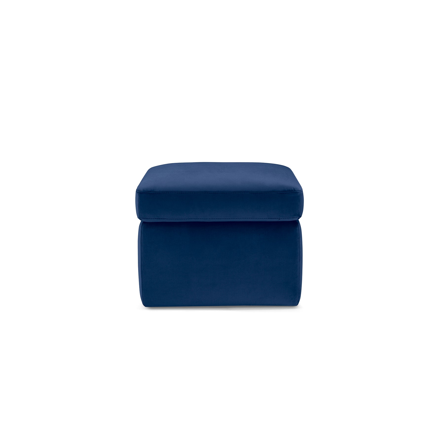 Pouf Contenitore Made in Italy in Velluto Blu - VULGANO
