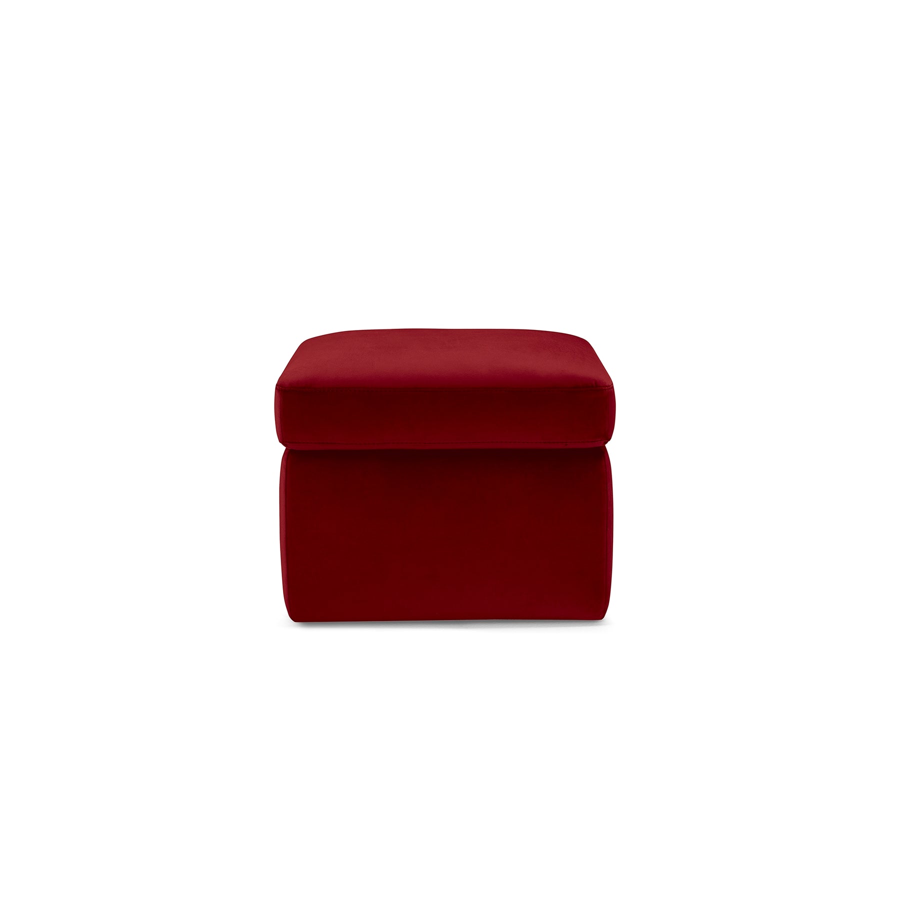 Pouf Contenitore Made in Italy in Velluto Bordeaux - VULGANO