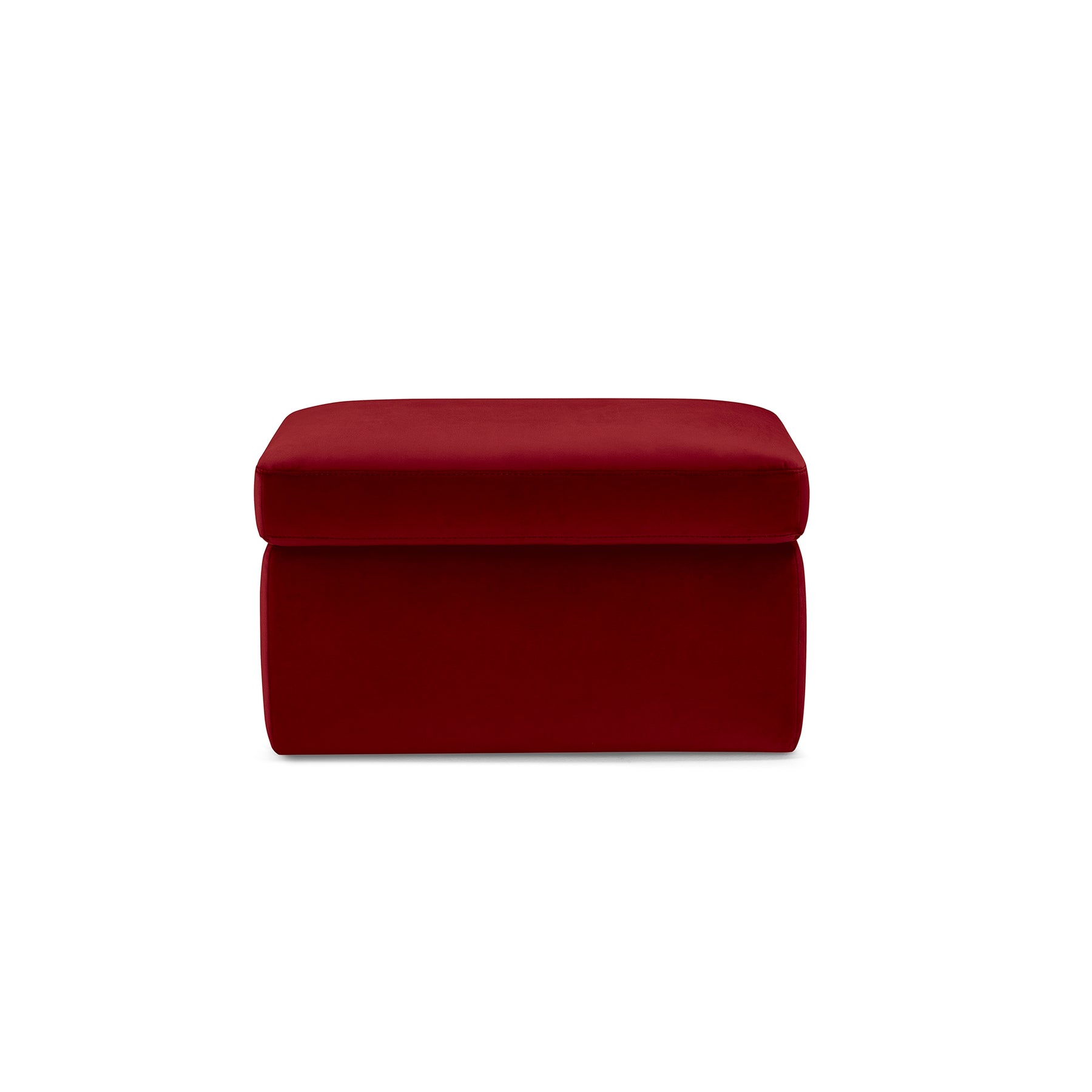 Pouf Contenitore Made in Italy in Velluto Bordeaux - VULGANO