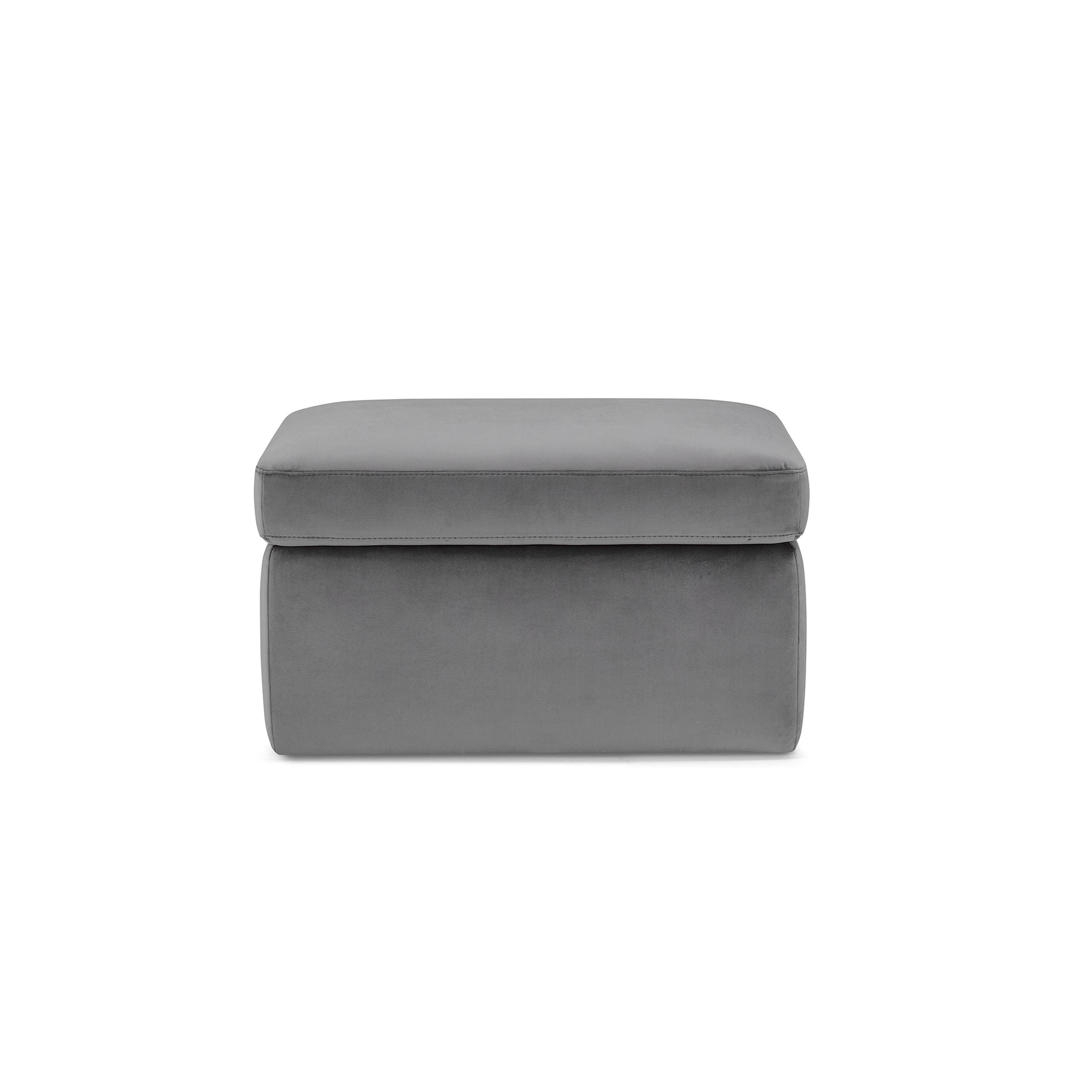 Pouf Contenitore Made in Italy in Velluto Grigio - VULGANO