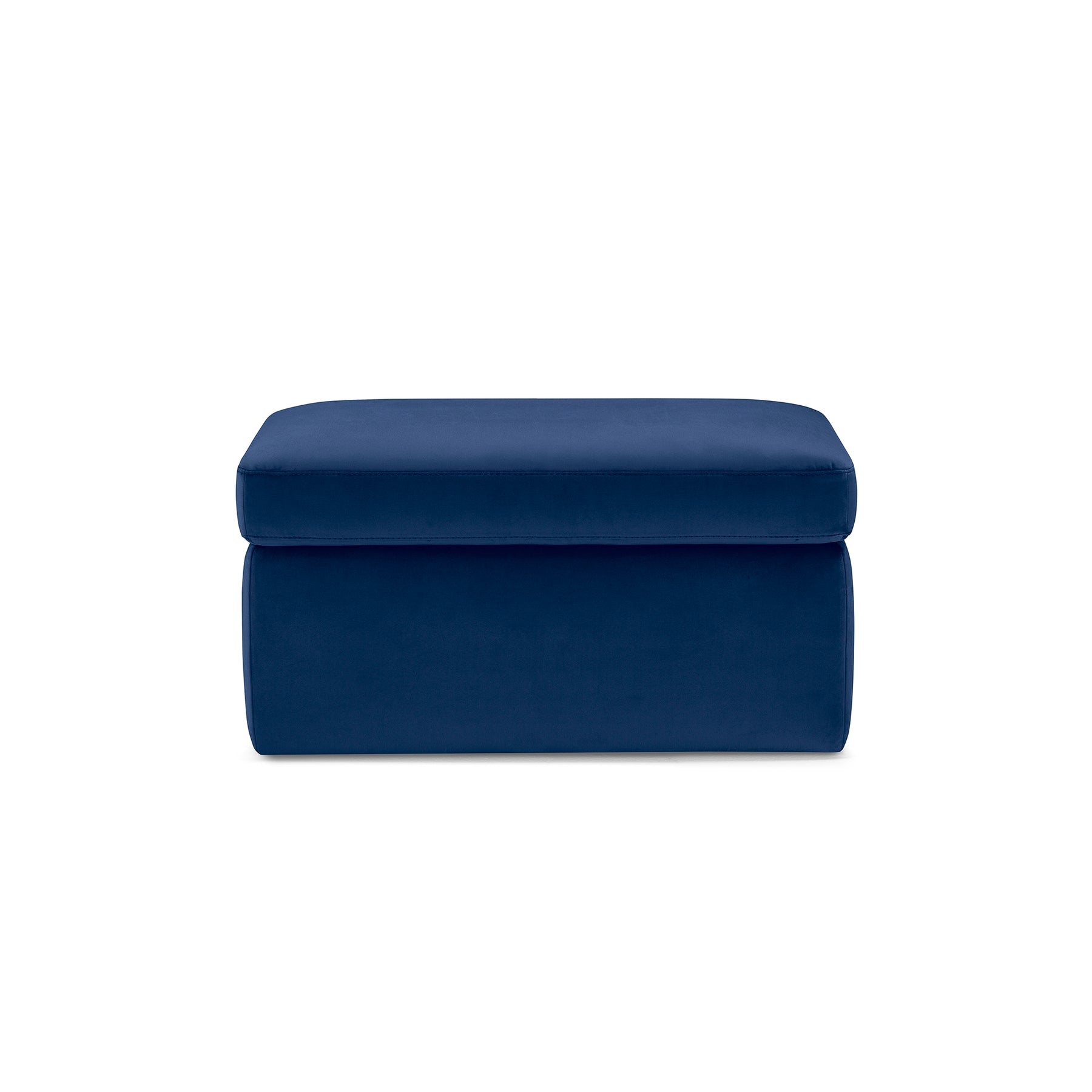 Pouf Contenitore Made in Italy in Velluto Blu - VULGANO