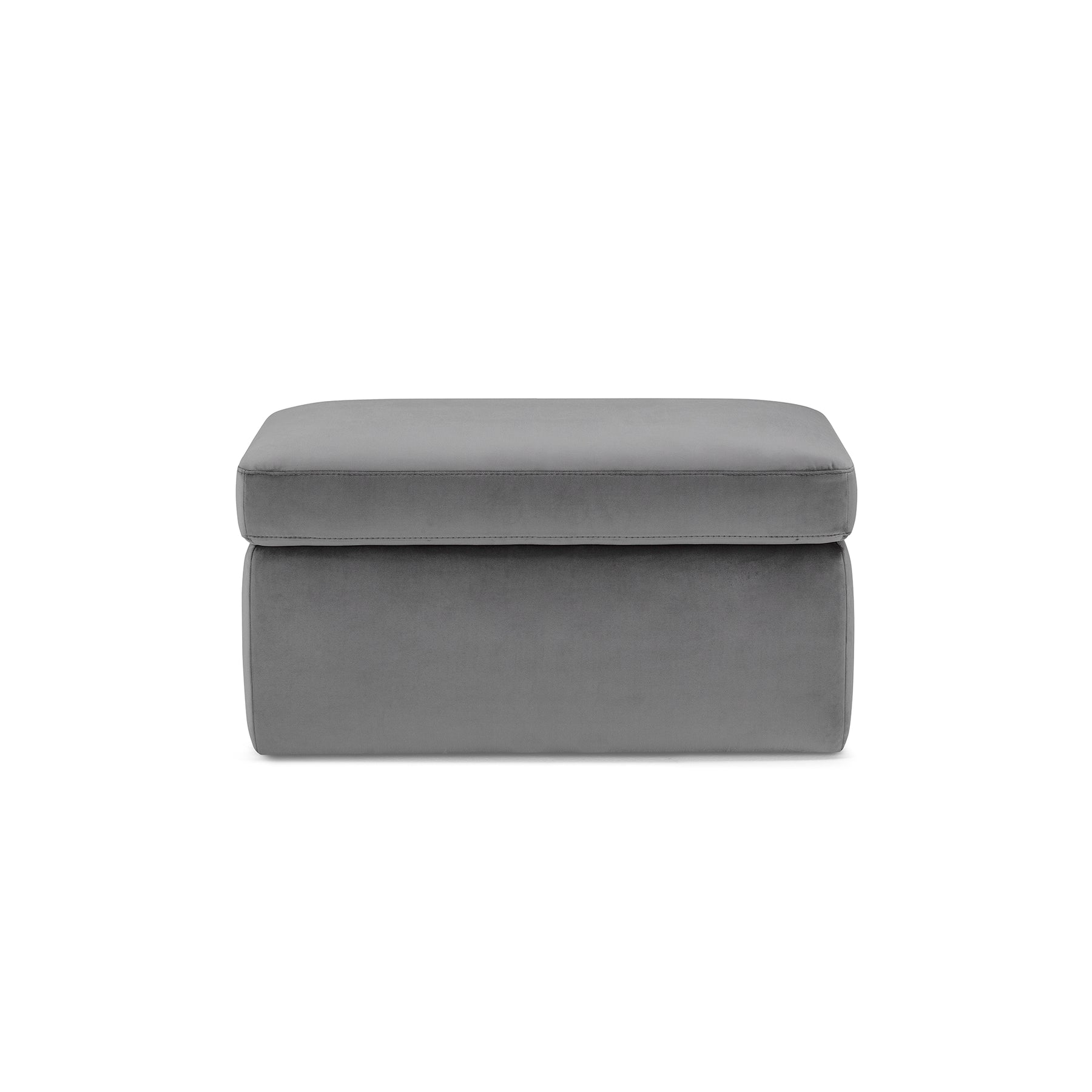 Pouf Contenitore Made in Italy in Velluto Grigio - VULGANO