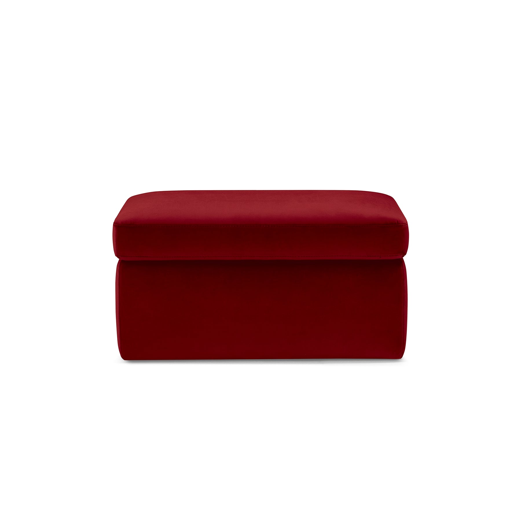Pouf Contenitore Made in Italy in Velluto Bordeaux - VULGANO