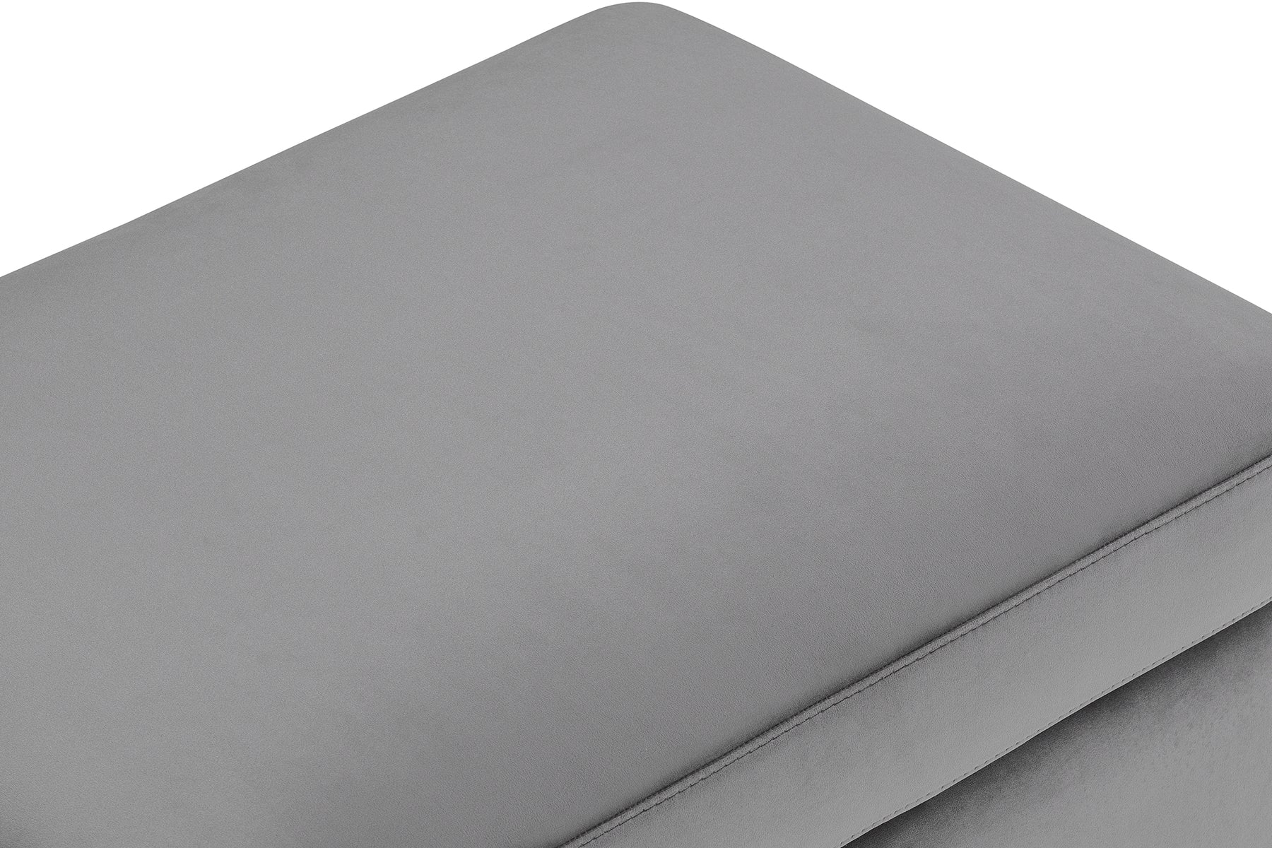 Pouf Contenitore Made in Italy in Velluto Grigio - VULGANO