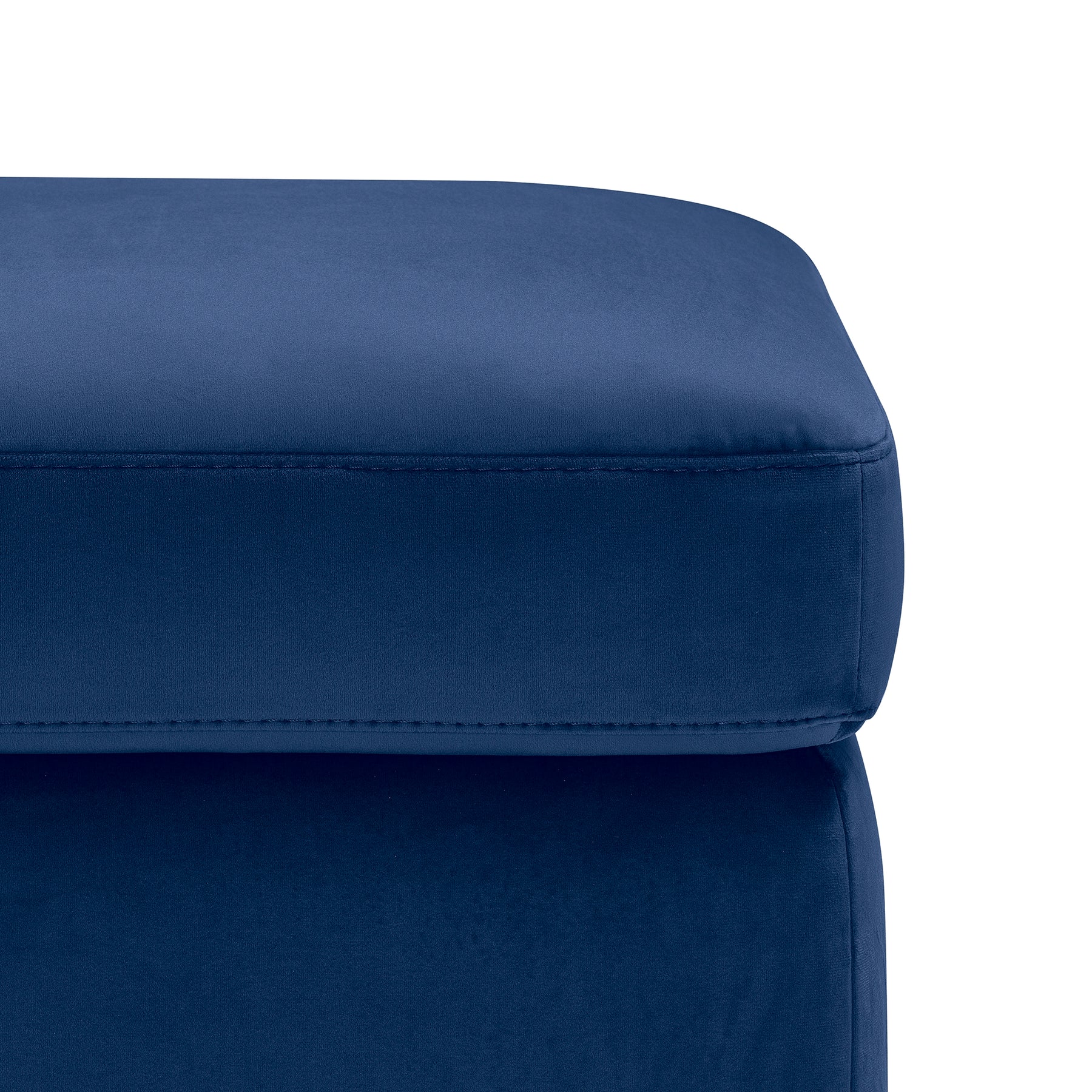 Pouf Contenitore Made in Italy in Velluto Blu - VULGANO