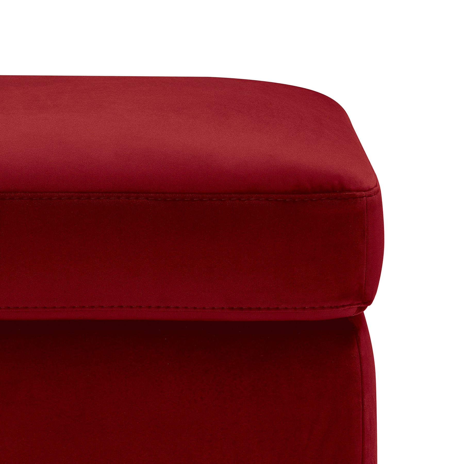 Pouf Contenitore Made in Italy in Velluto Bordeaux - VULGANO