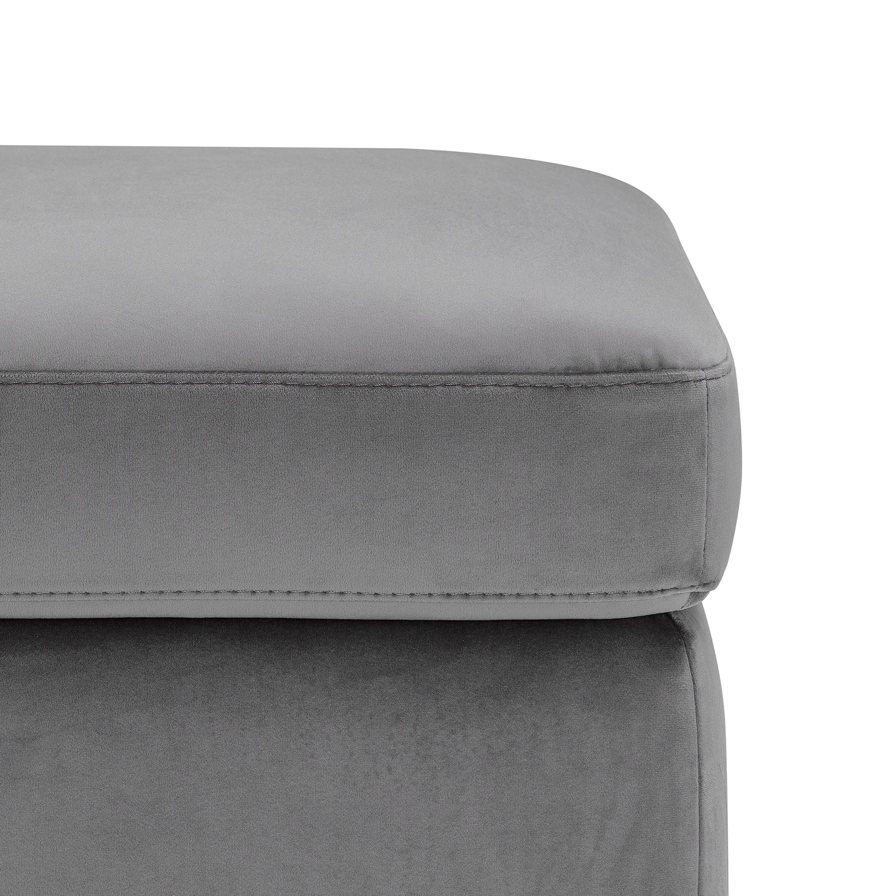 Pouf Contenitore Made in Italy in Velluto Grigio - VULGANO