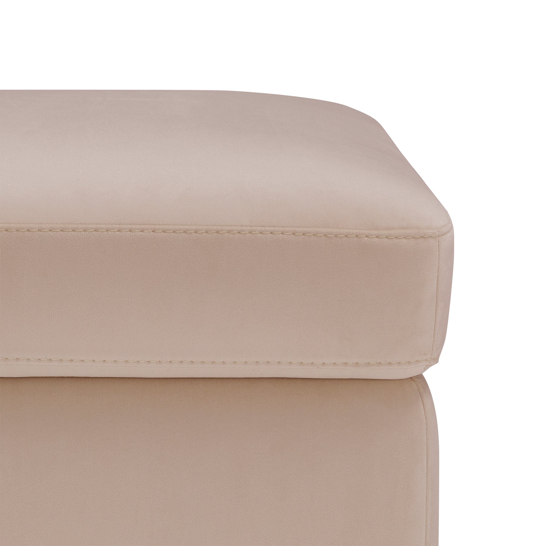 Pouf Contenitore Made in Italy in Velluto Camel - VULGANO