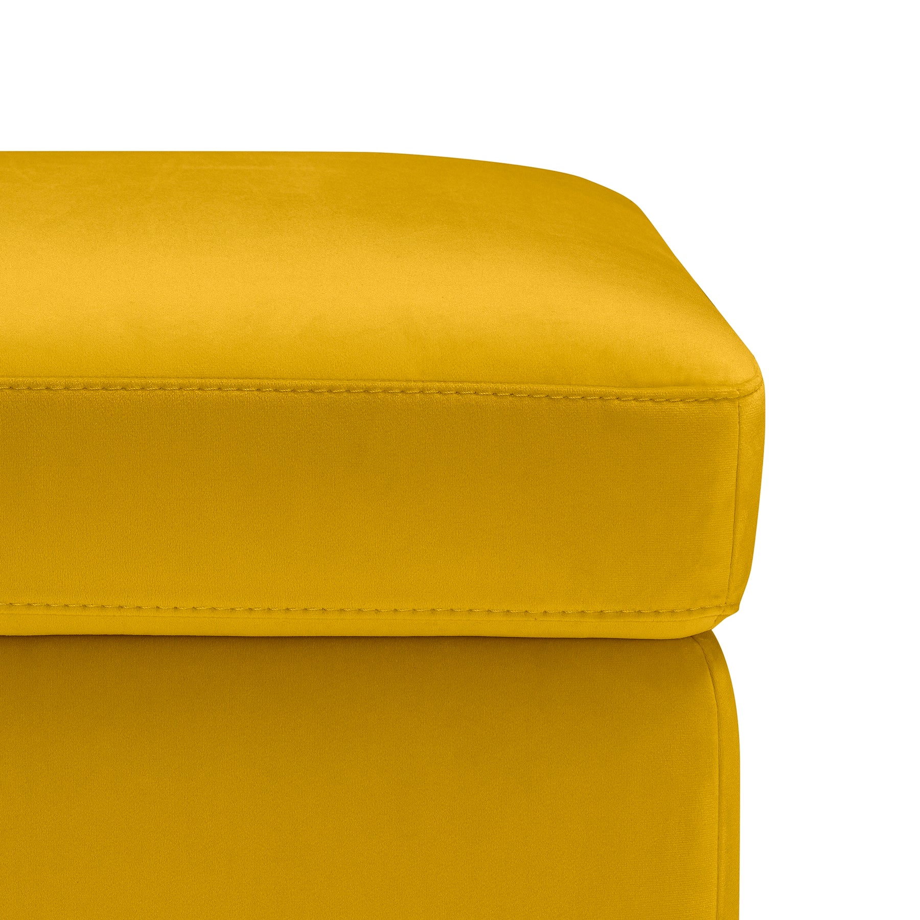 Pouf Contenitore Made in Italy in Velluto Giallo - VULGANO