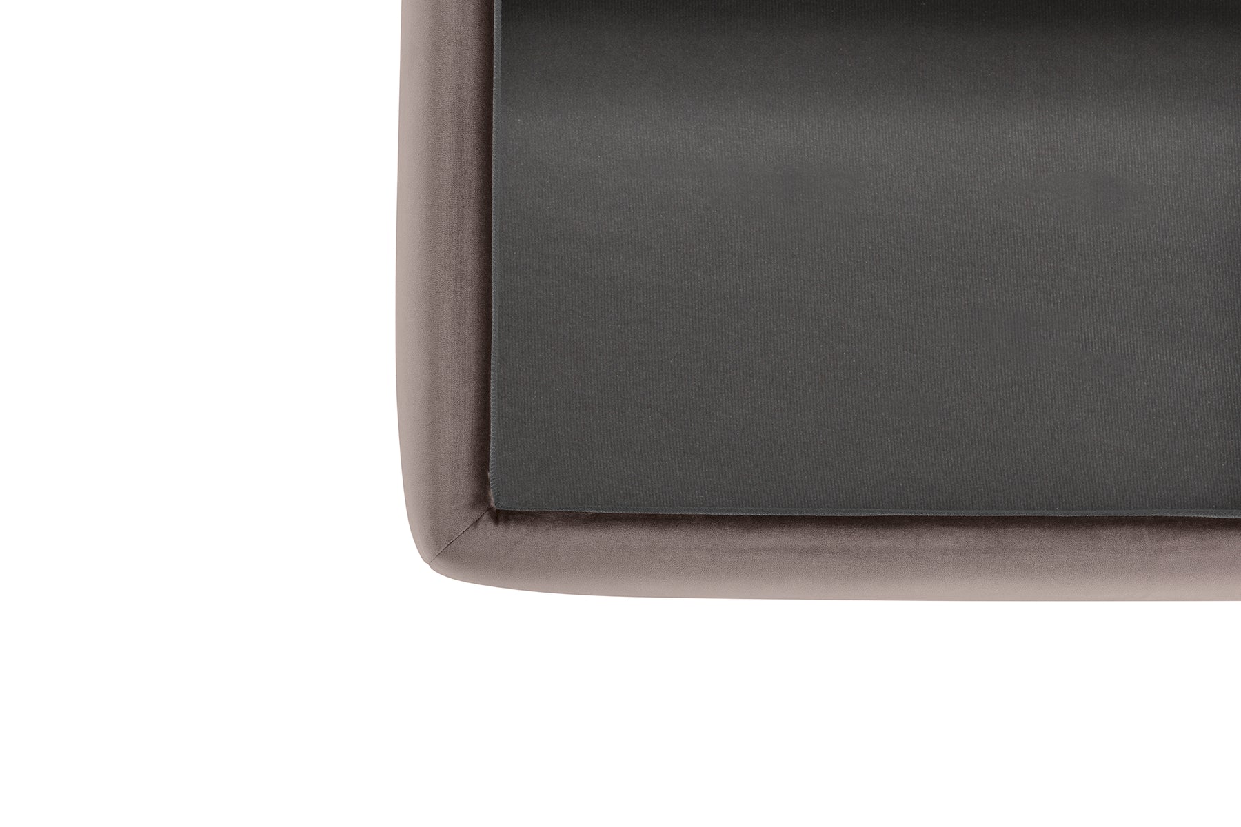 Panca Contenitore Made in Italy in Velluto Tortora - SARDORELLA 110x45 cm