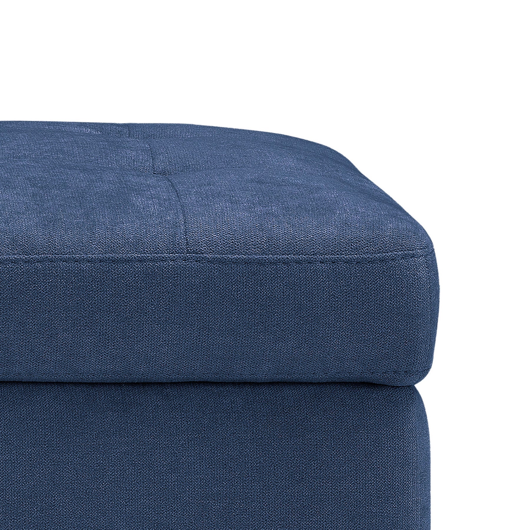 Panca Contenitore Made in Italy Trapuntata in Tessuto Cinigliato Blu - VALSURA