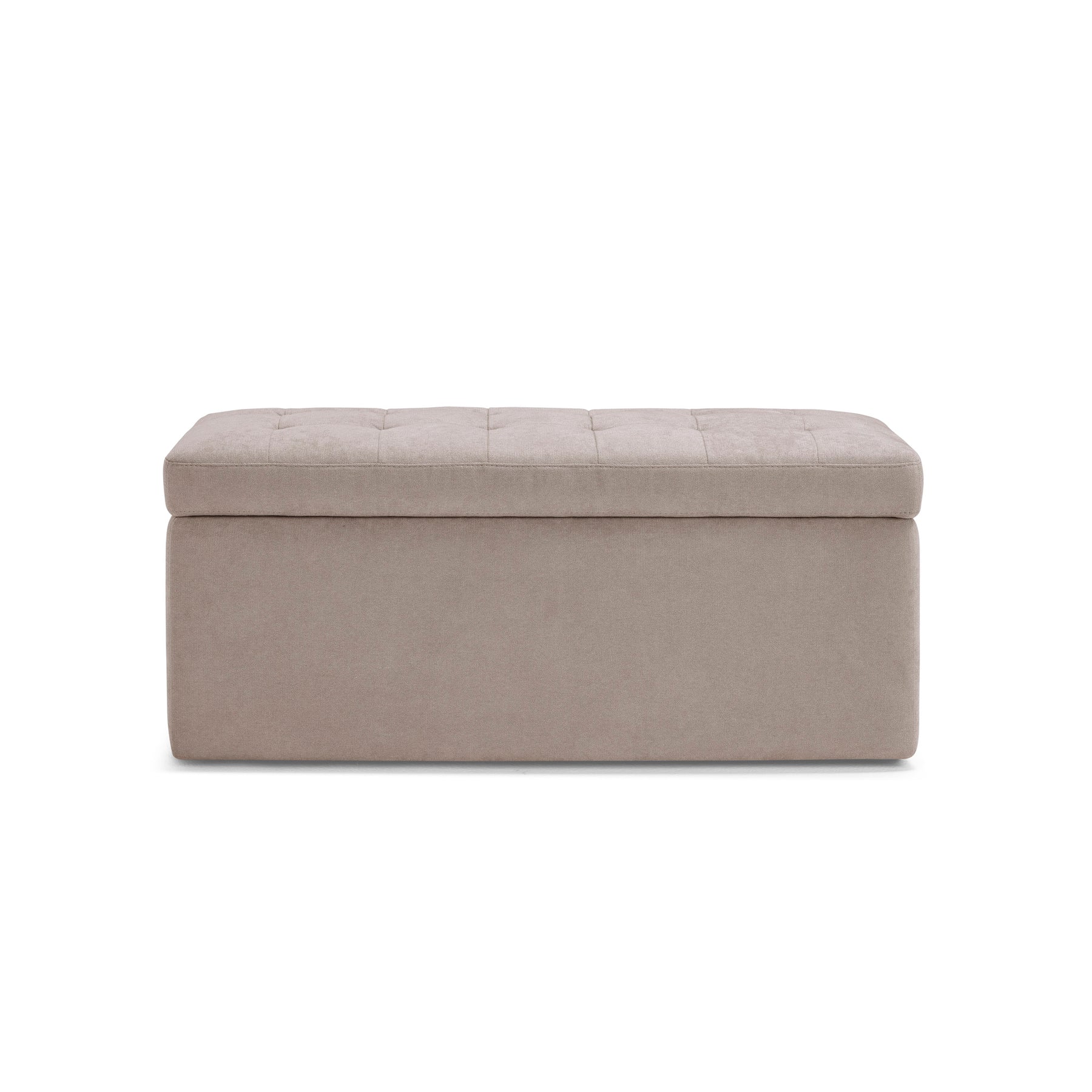 Panca Contenitore Made in Italy Trapuntata in Tessuto Cinigliato Camel modello VALSURA