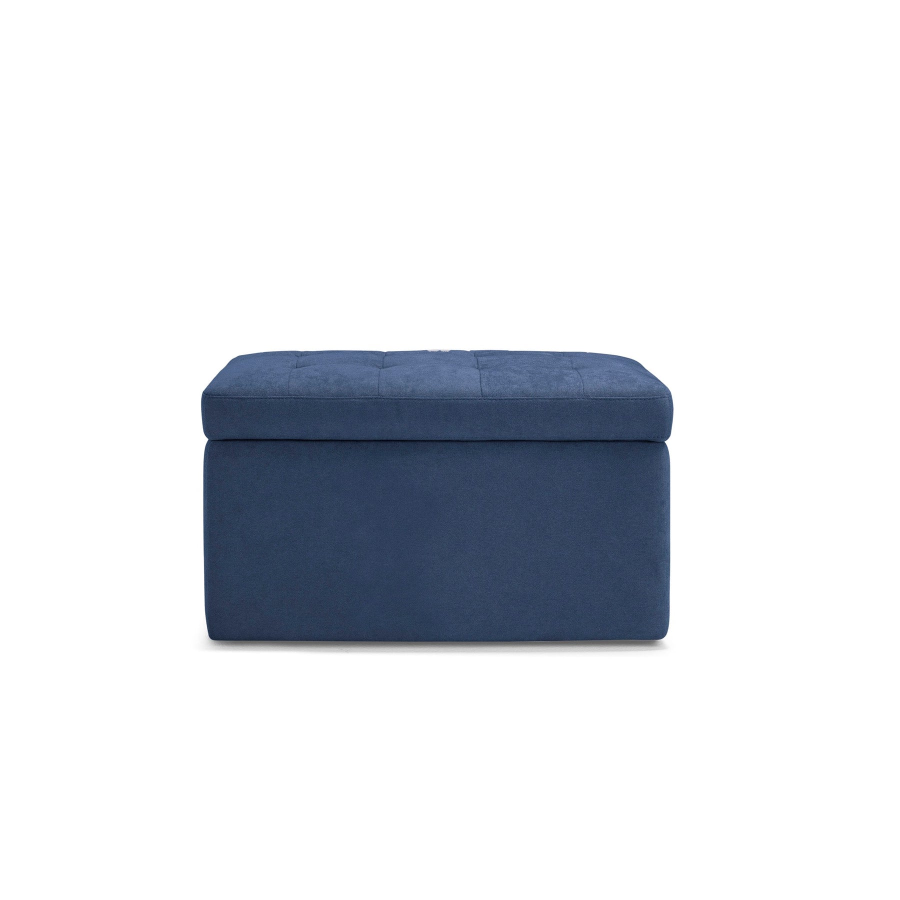 Panca Contenitore Made in Italy Trapuntata in Tessuto Cinigliato Blu - VALSURA
